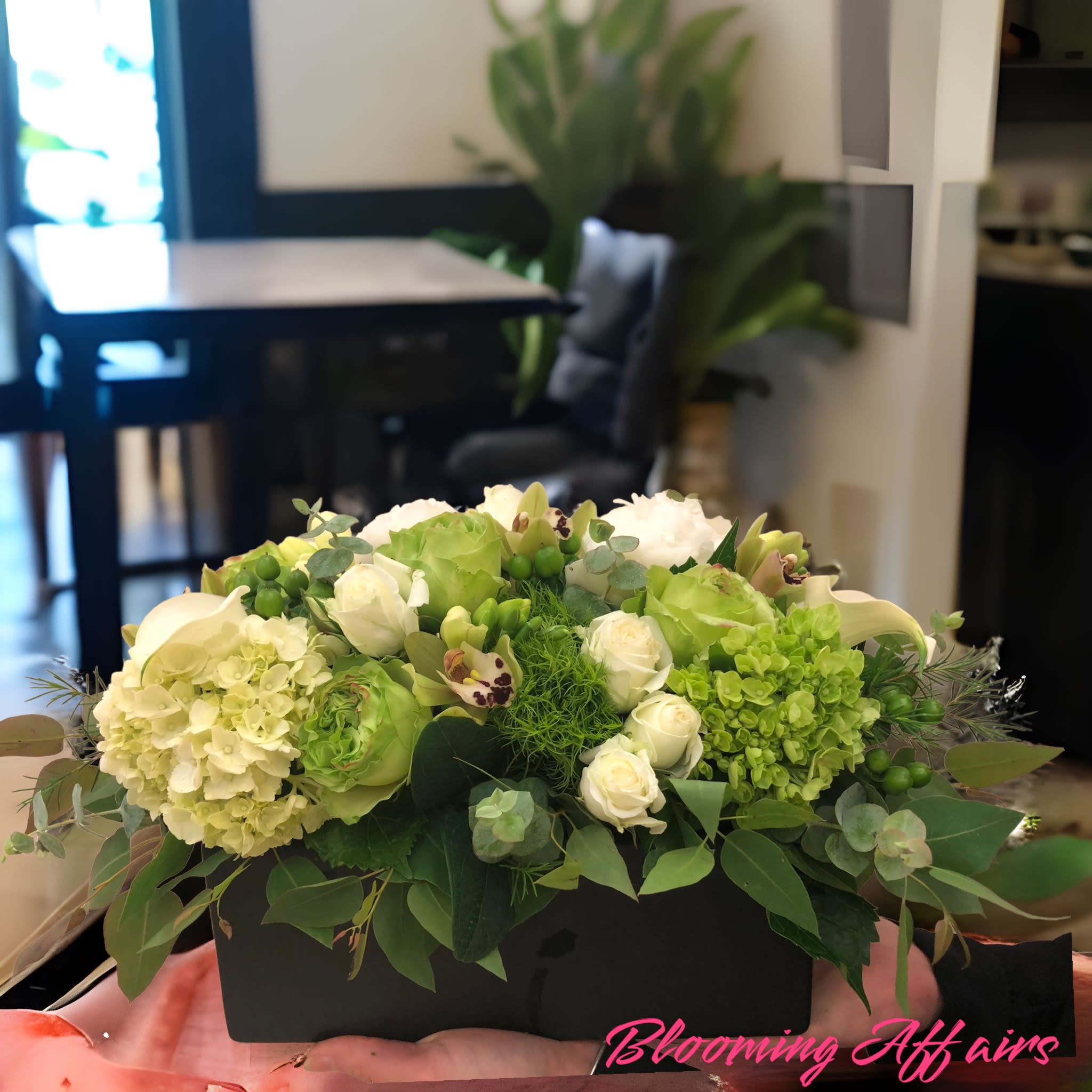 Bloom704 - Green and white arrangement. Perfect centerpiece 
