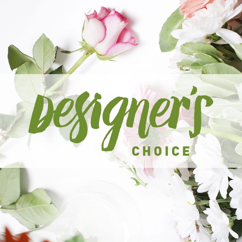 Designers Choice More to Love - Want something bigger but wont hurt the pockets. Our skilled designers will create a bright bouquet with mixed flowers to fit any occasion, Arranged in a Vase with foliage