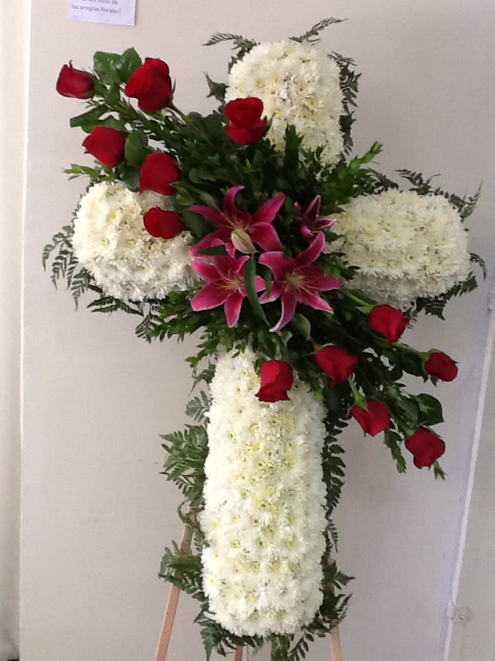 Rest in Peace Cross by Flamingo's Flower