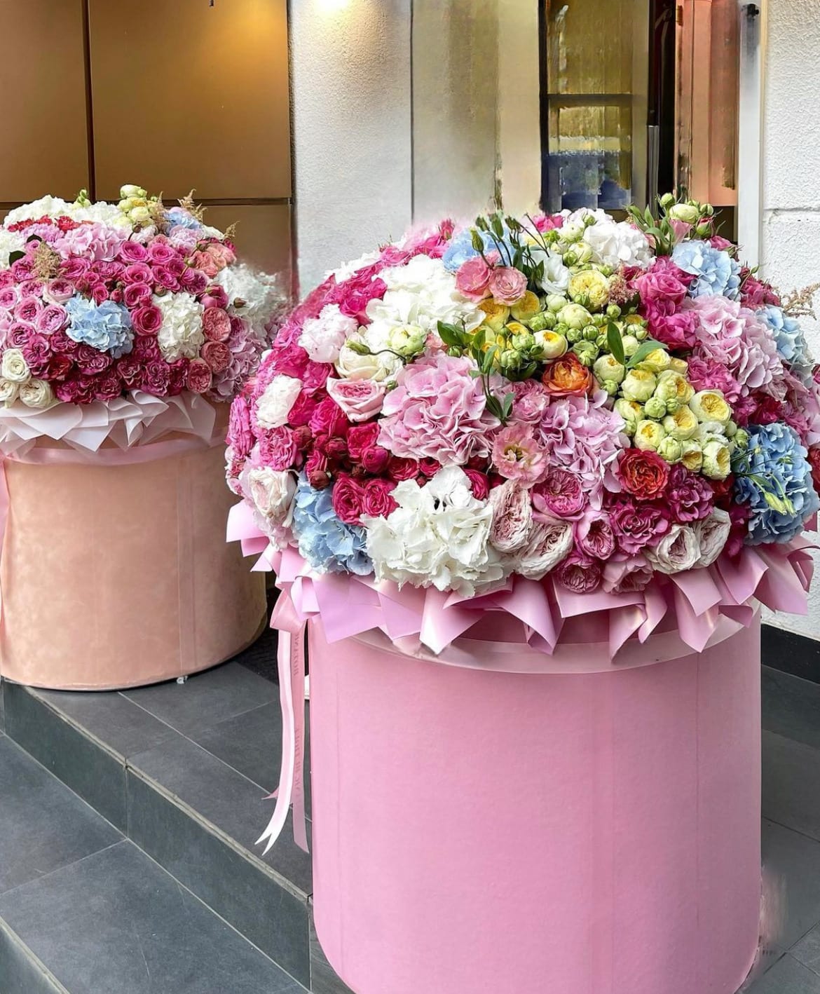 Giant fancy flowers by Granada Floral Design San Diego