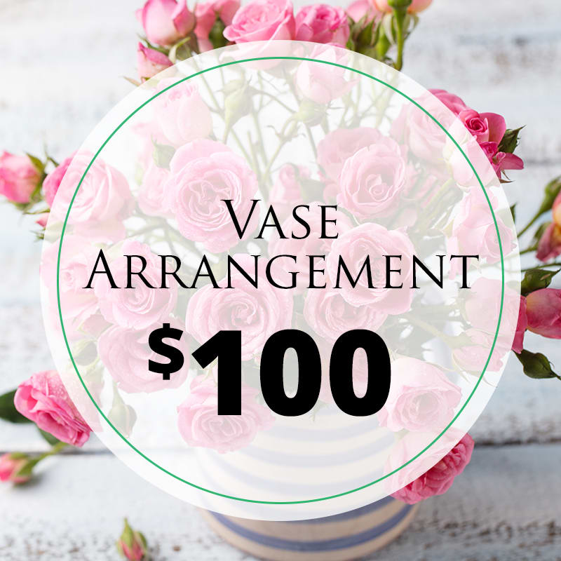 Designers Vase $100 Designers Vase $100 - Let our designer create a beautiful arrangement with the freshest flowers of the season!