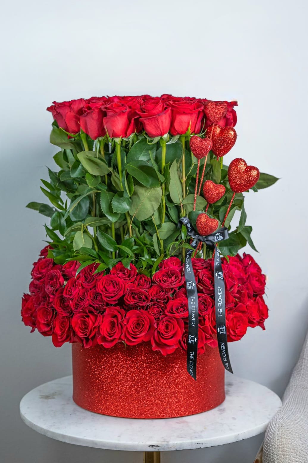 Attraction Roses - A luxurious gift with notes of love, romance and happiness. Such a bouquet will definitely remain in the memory for a long time, will surprise and please. If you want to tell your soulmate for the thousandth time how much you love her