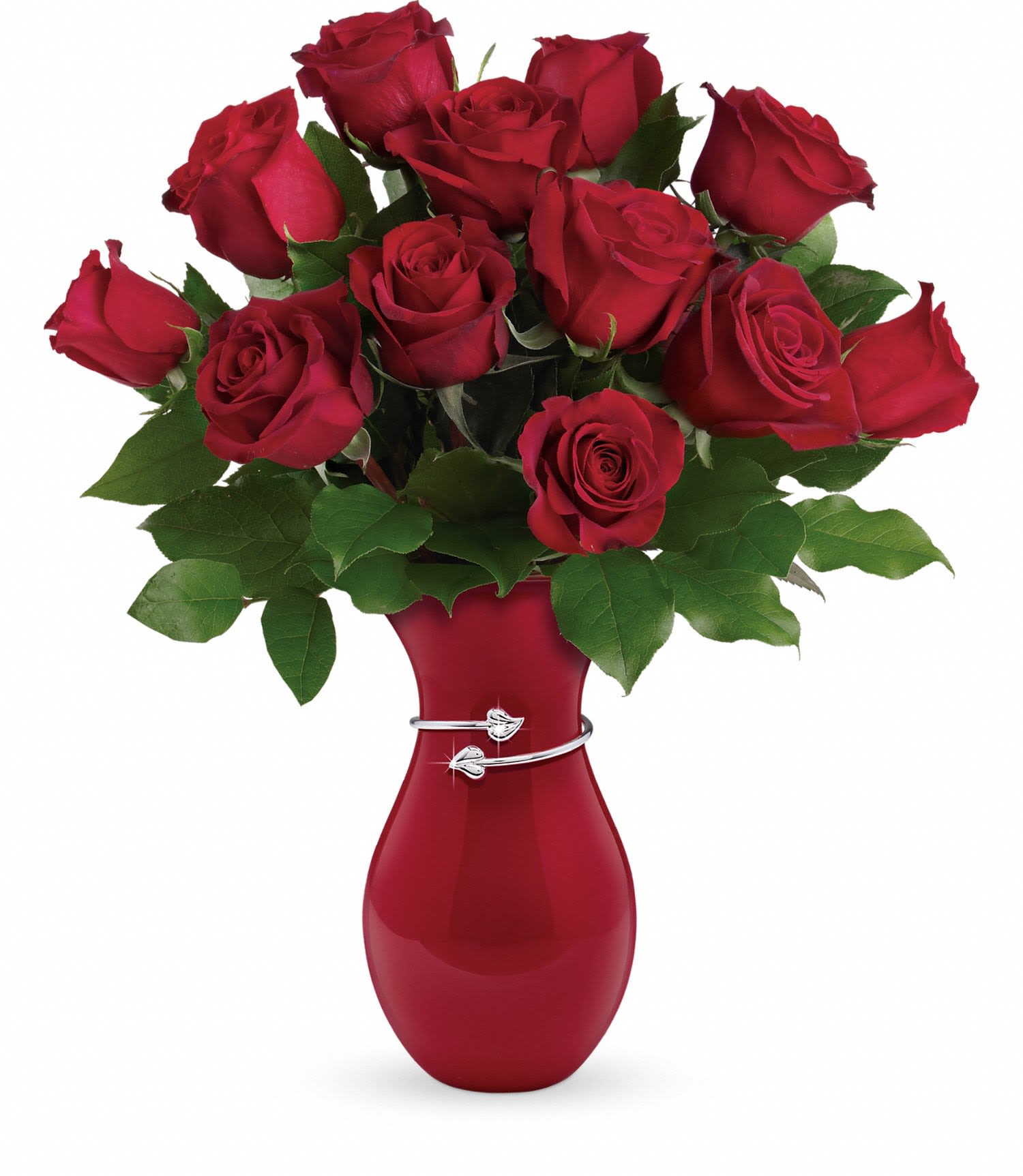 Teleflora's Gift From The Heart Bouquet PM Teleflora's Gift From The Heart Bouquet PM - Make her heart beat a little faster with this showstopping testament to true love! Gorgeous red roses, hand-delivered in a beautiful red vase, will make this Valentine's Day one to remember.