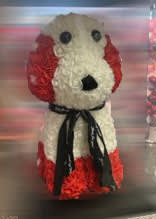 Dog Puppy 1500 Faux Roses   - Give someone you love a Stunning puppy done with faux roses 