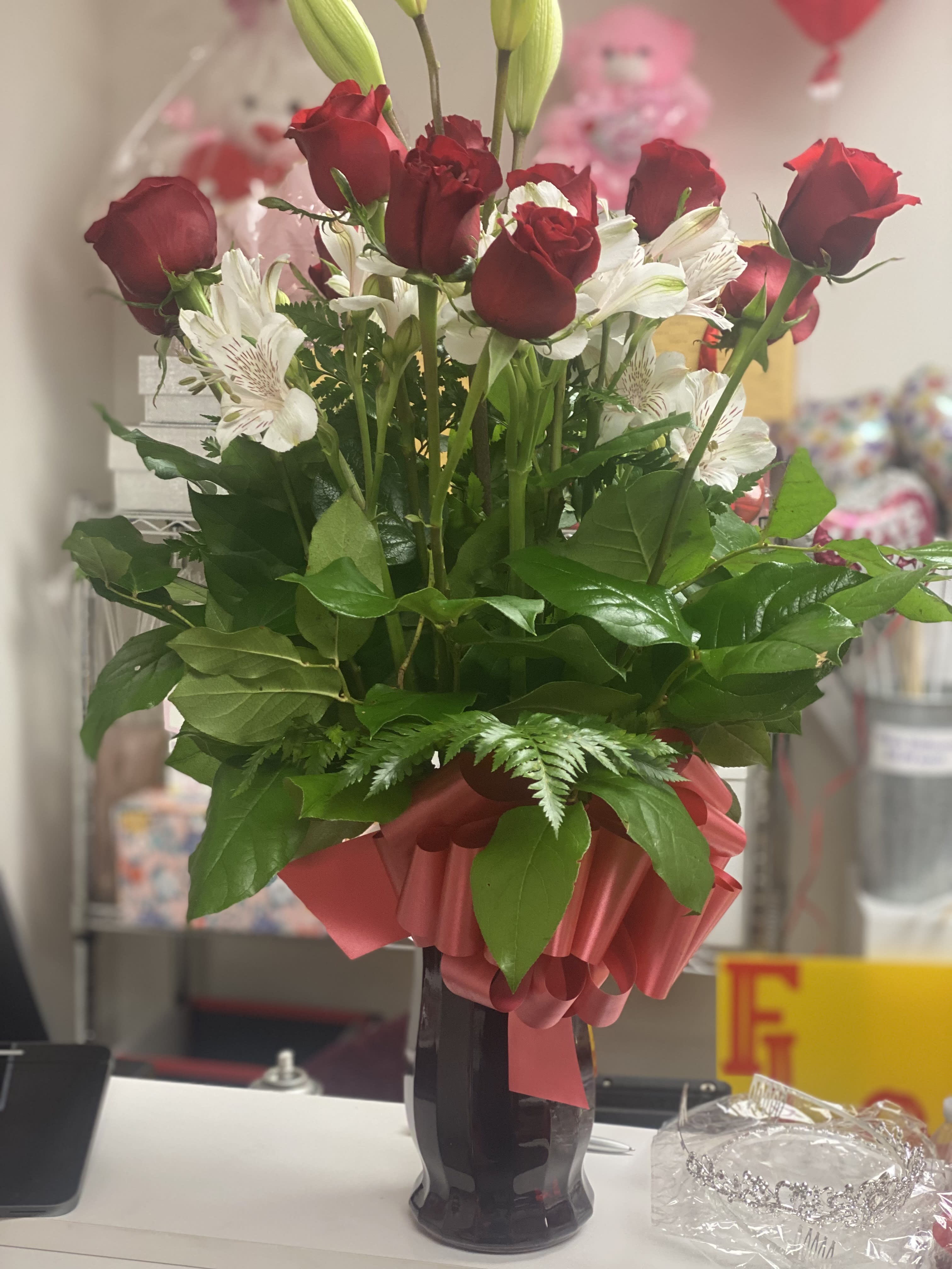 You are so special  - 1 doz roses with mixed florals and lush greens this is a tall arrangement that will sure impress