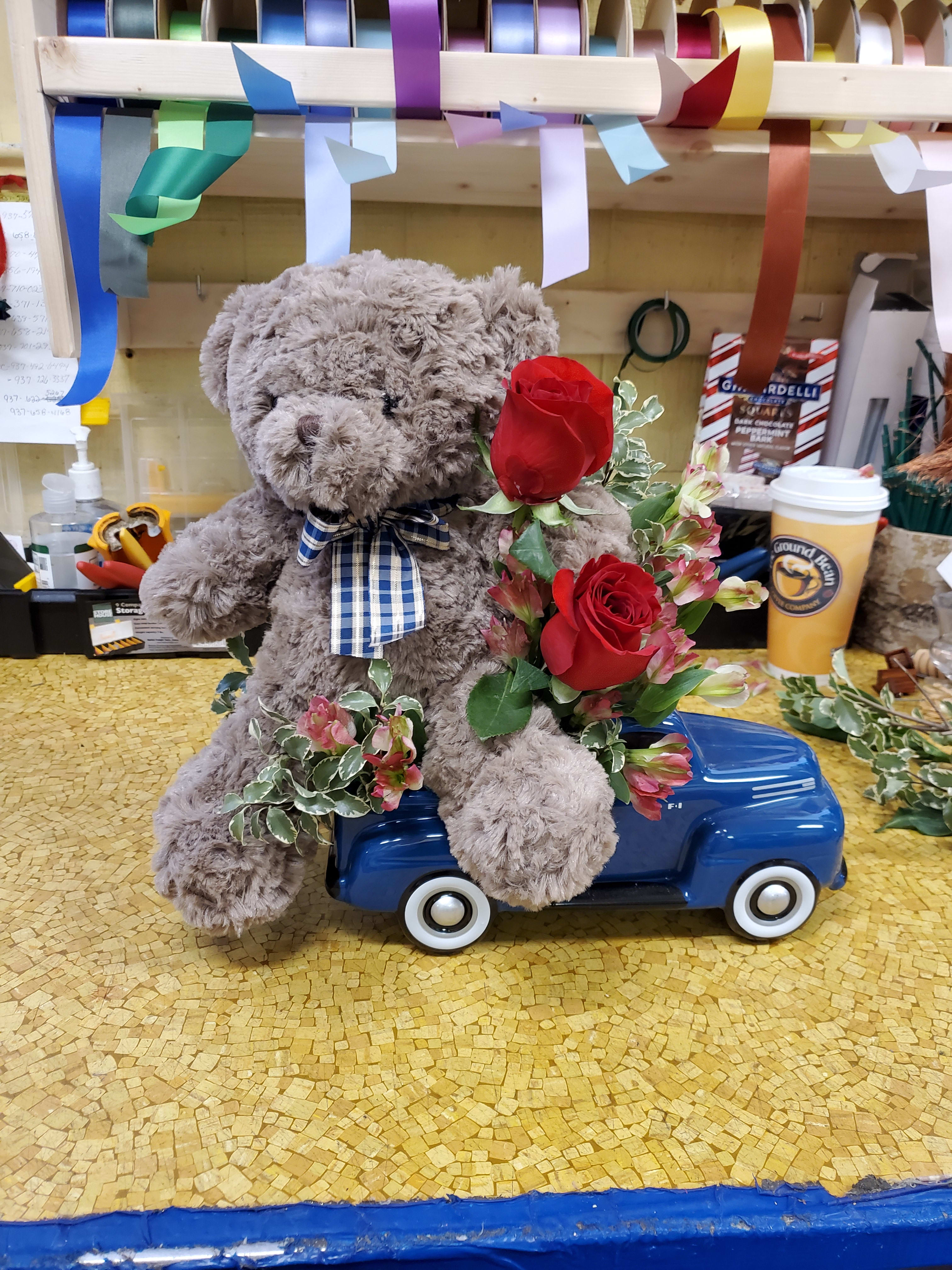 Vroom Vroom  - Need something just for him? How about a car, jeep, or truck! These one of a kind gifts can have teddy bears, flowers or chocolates added to them. Have questions about available vehicles or what to add, just give us a call and we can customize it for you! (937)492-4965