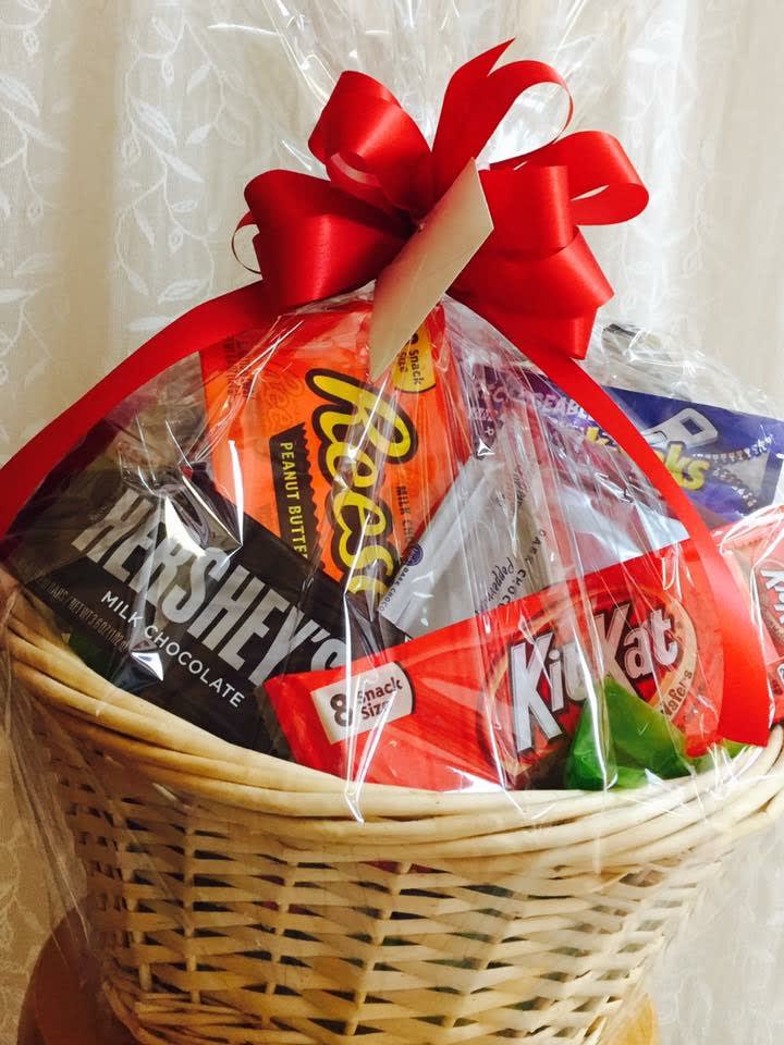 Sweet Treat Basket Sweet Treat Basket - Gift basket filled with a mix of chocolate candy.