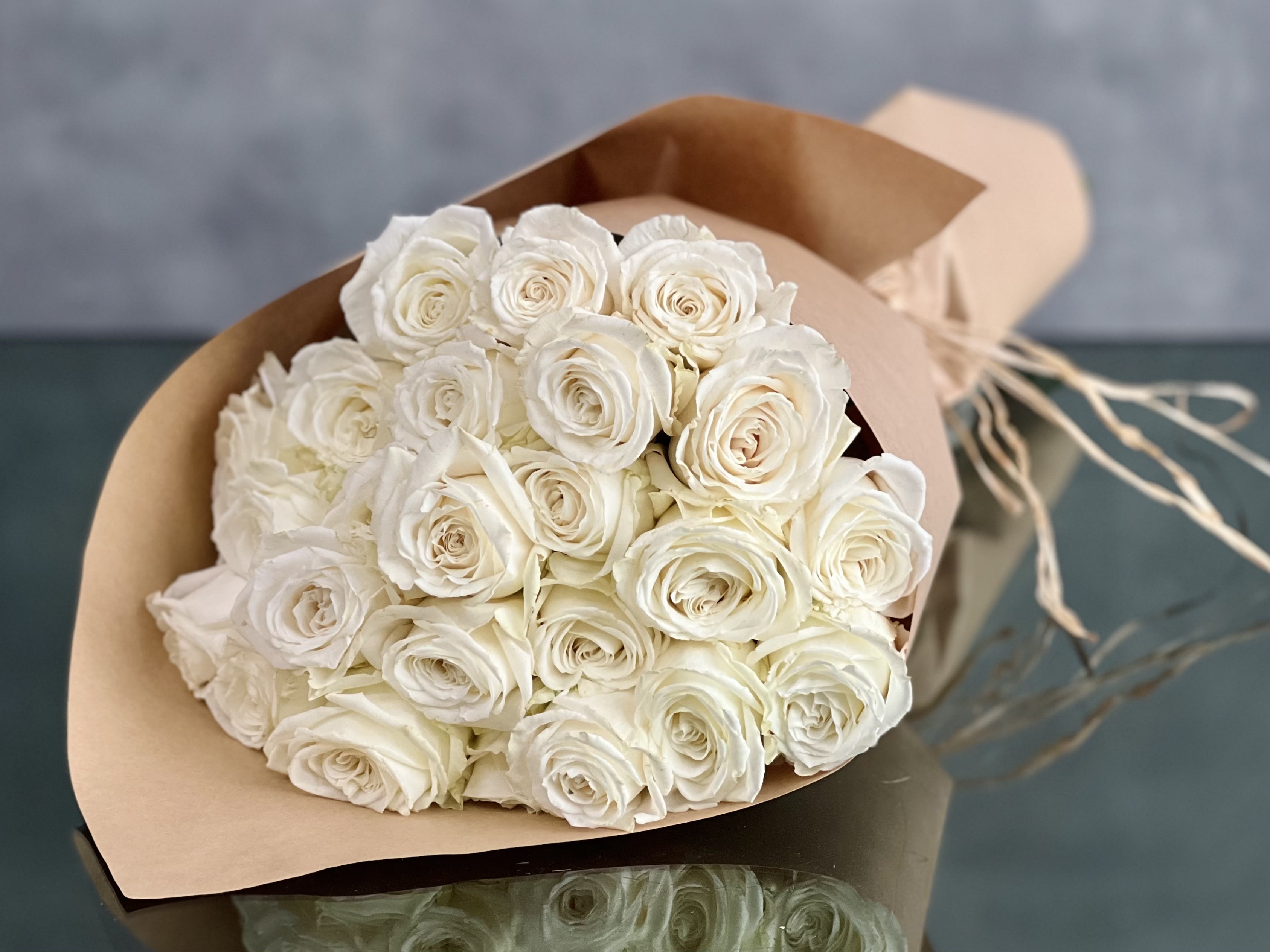 White Rose Bouquet in North Hollywood, CA LA Wholesale Flowers