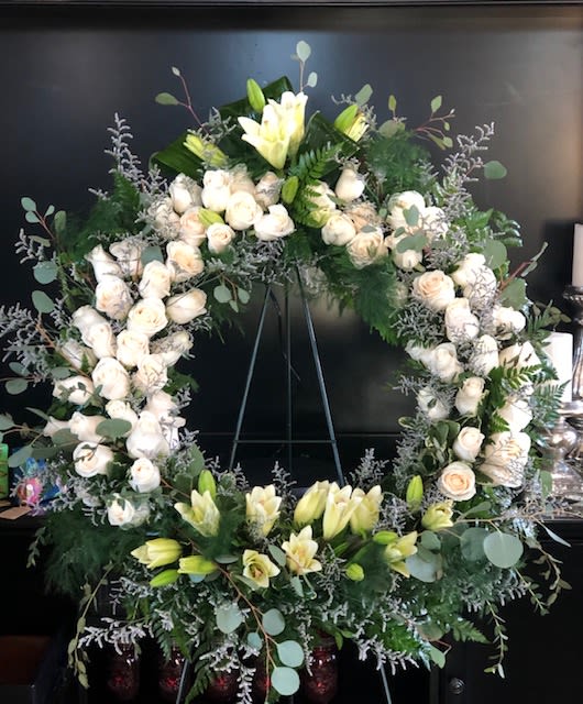 Large Fresh Flower Wreath by Spring Branch Floral