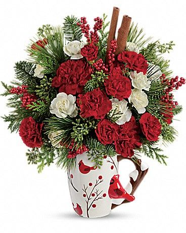 Send a Hug® Christmas Cardinal by Teleflora - Send a Hug® Christmas Cardinal by Teleflora