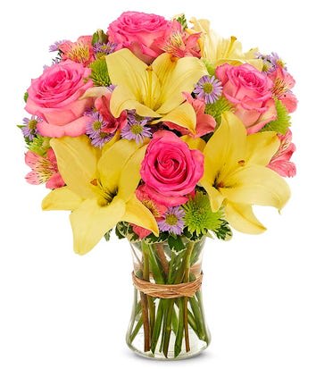 Vibrant Beauty bouquet Vibrant Beauty bouquet - Yellow Flowers pink Roses