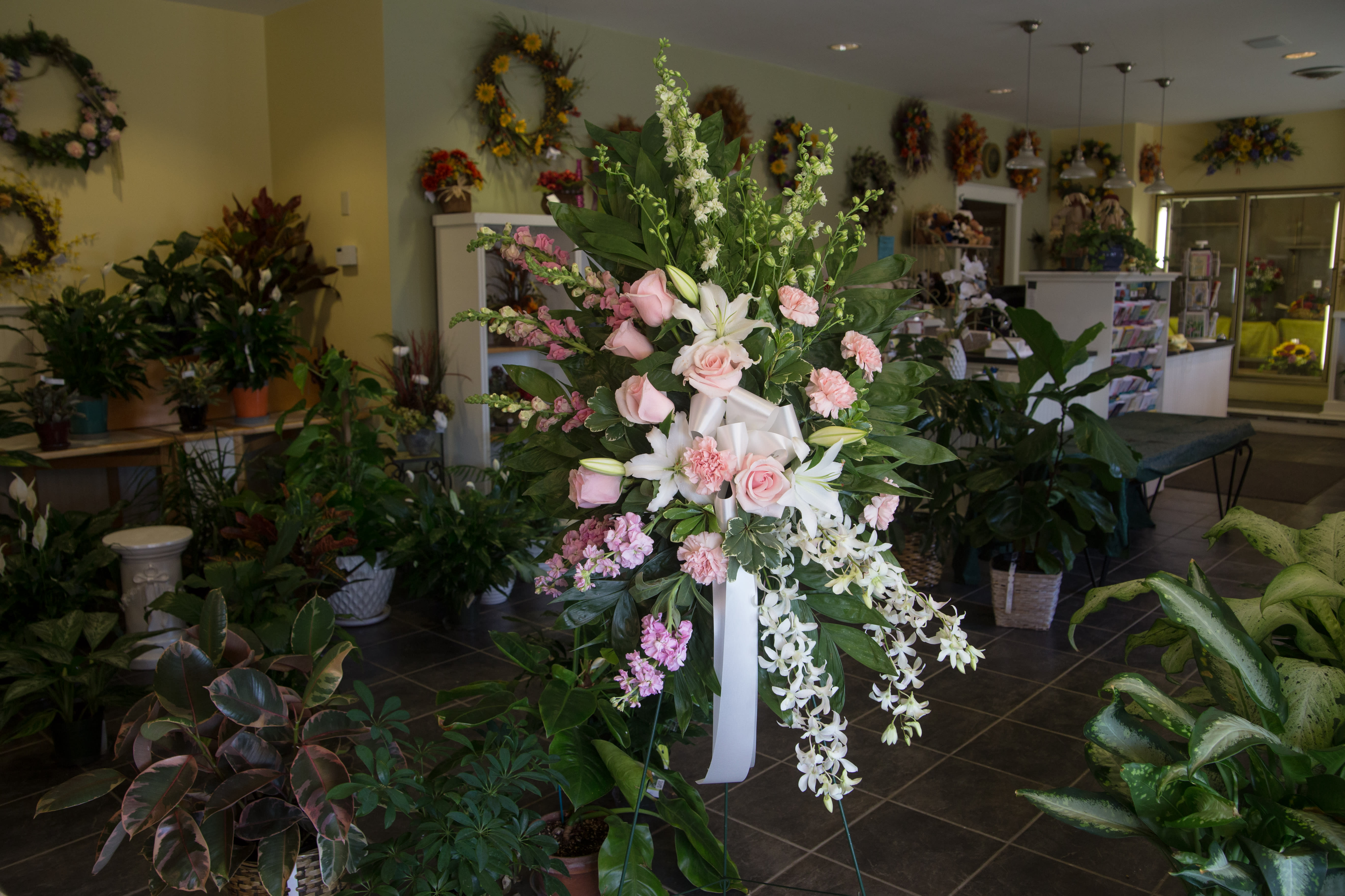 Great Affection Great Affection - A lovely spray of roses, lilies, orchids and other premium flowers make this a wonderful tribute to a loved one.