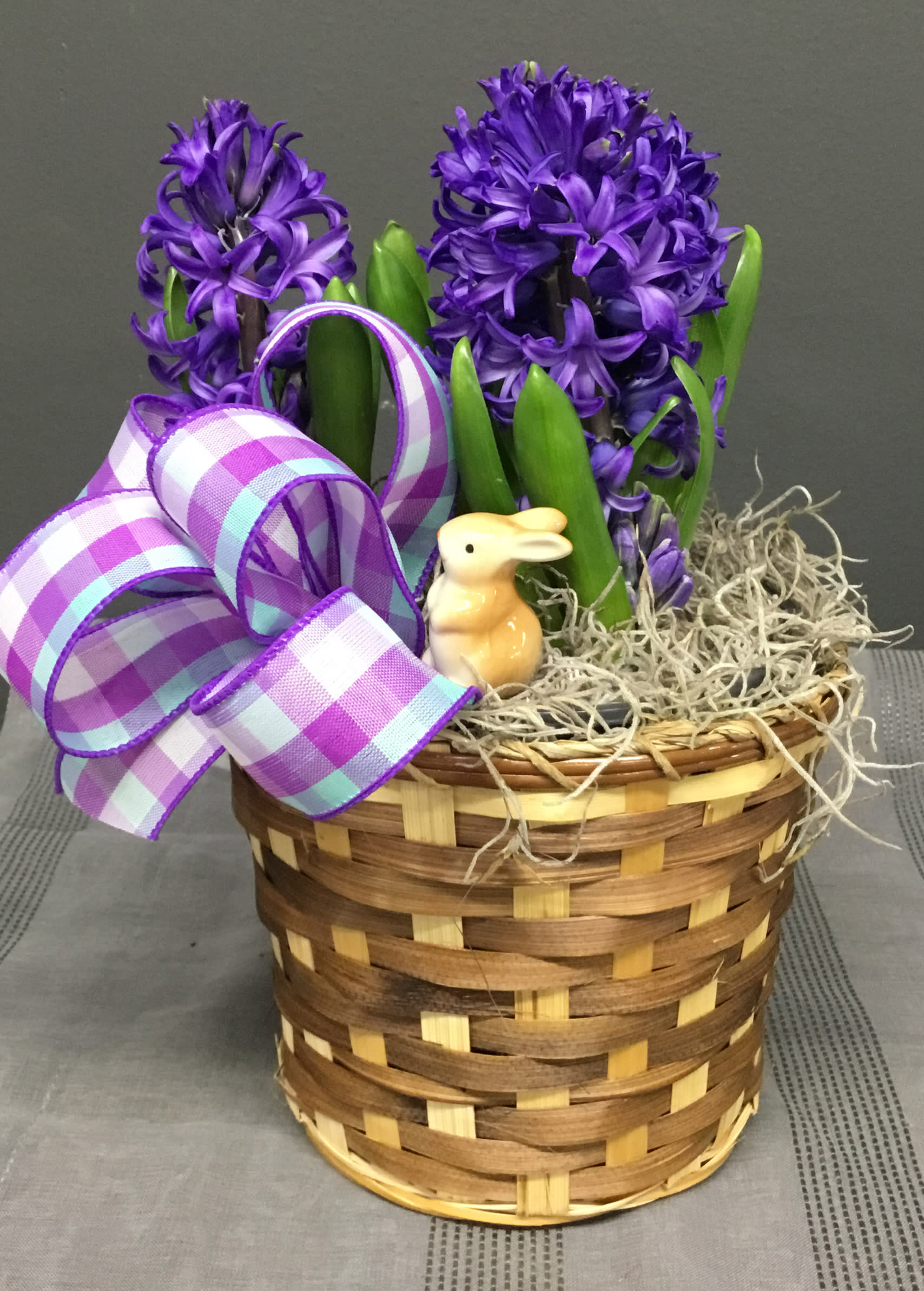 Hyacinth Easter Basket by Platte City Flowers and Gifts