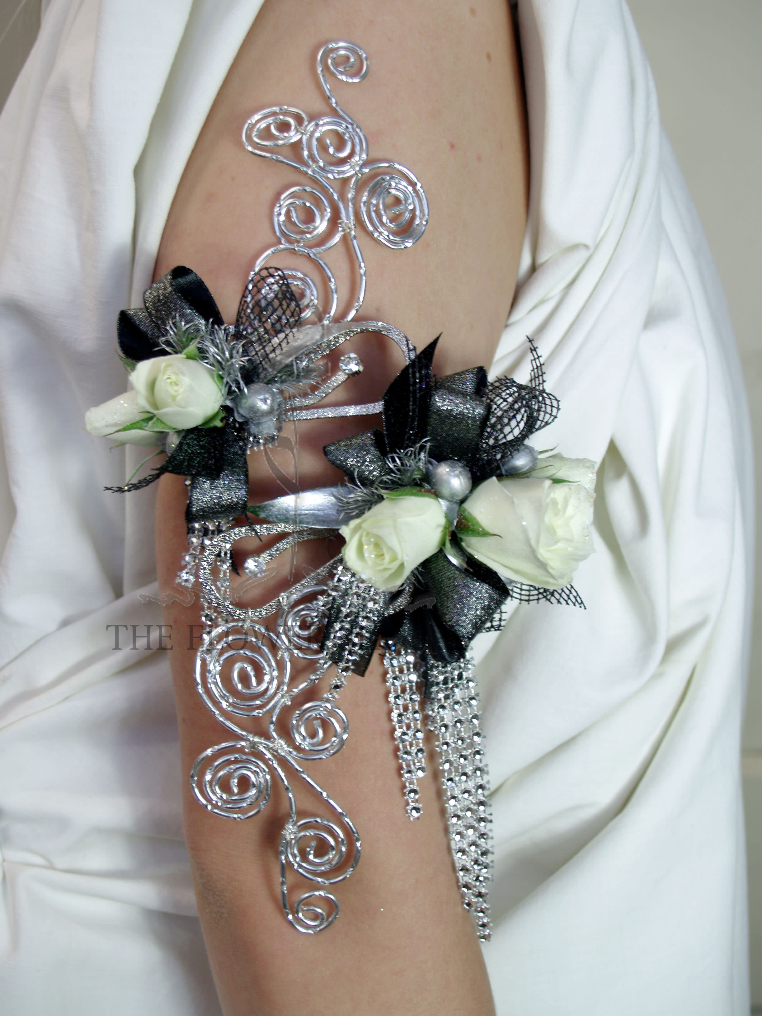 Silver corsage cheap