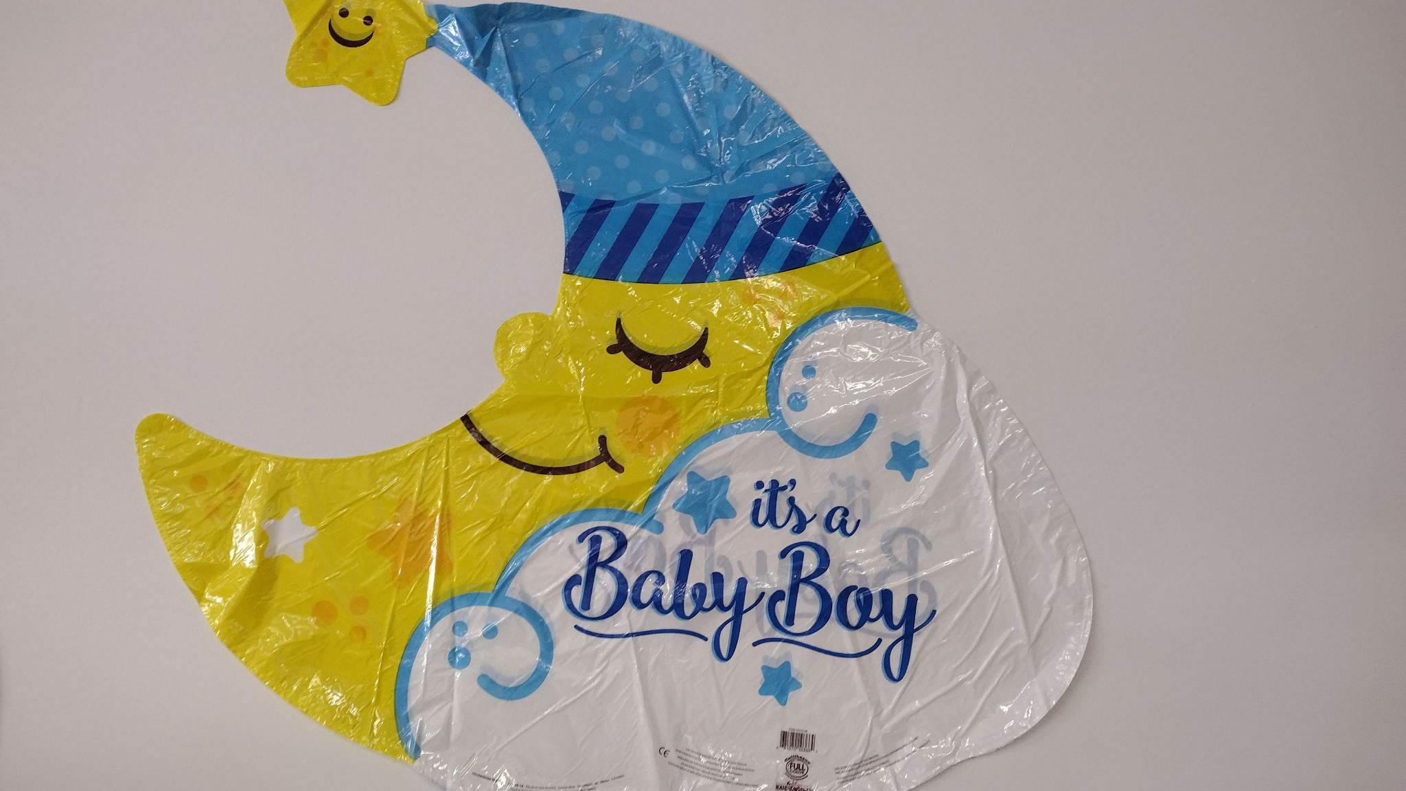 It's A Boy Moon Mylar It's A Boy Moon Mylar - 46in It's A Boy mylar add it to any flower or balloon bouquet