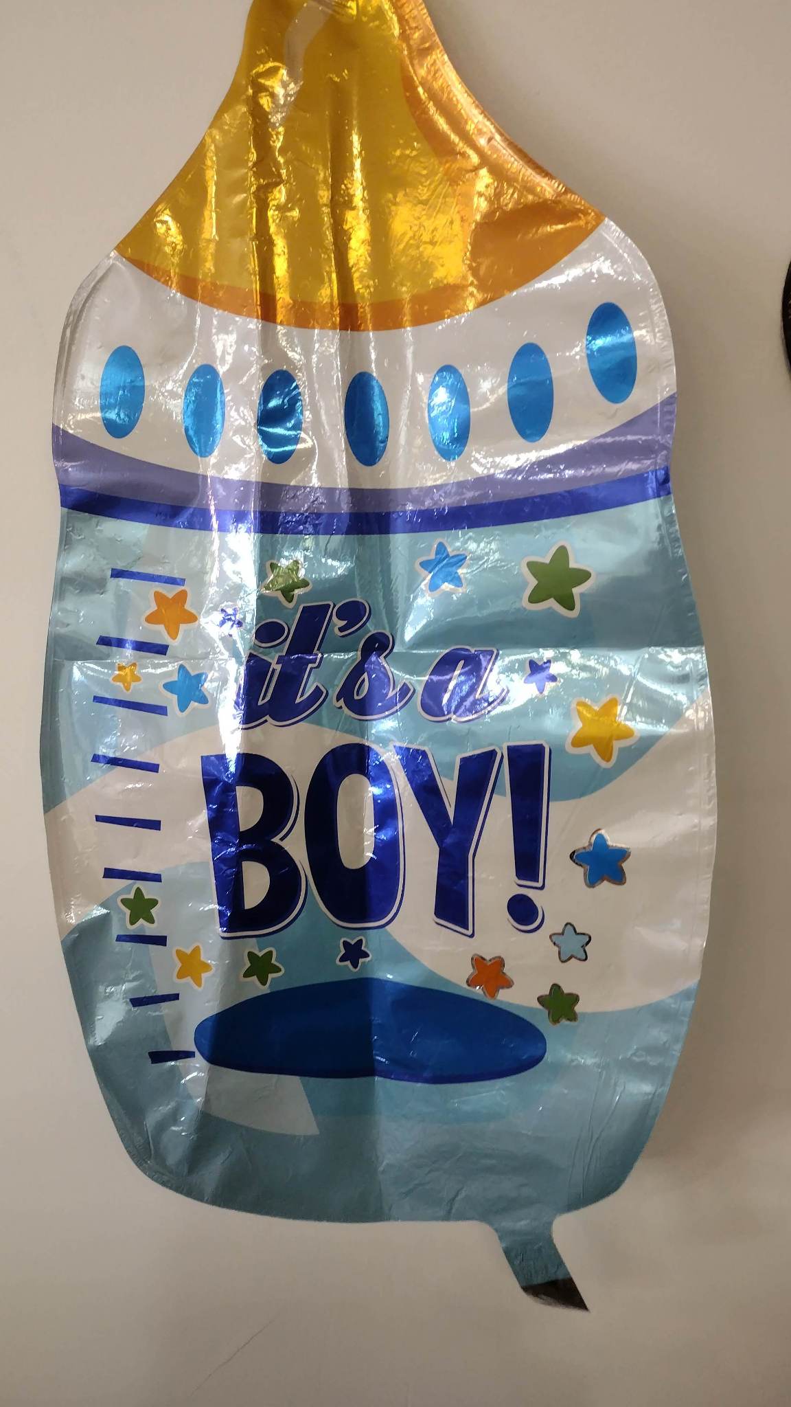 Its A Boy Bottle Mylar Its A Boy Bottle Mylar - 26in It's A Boy mylar add it to any flower or balloon bouquet