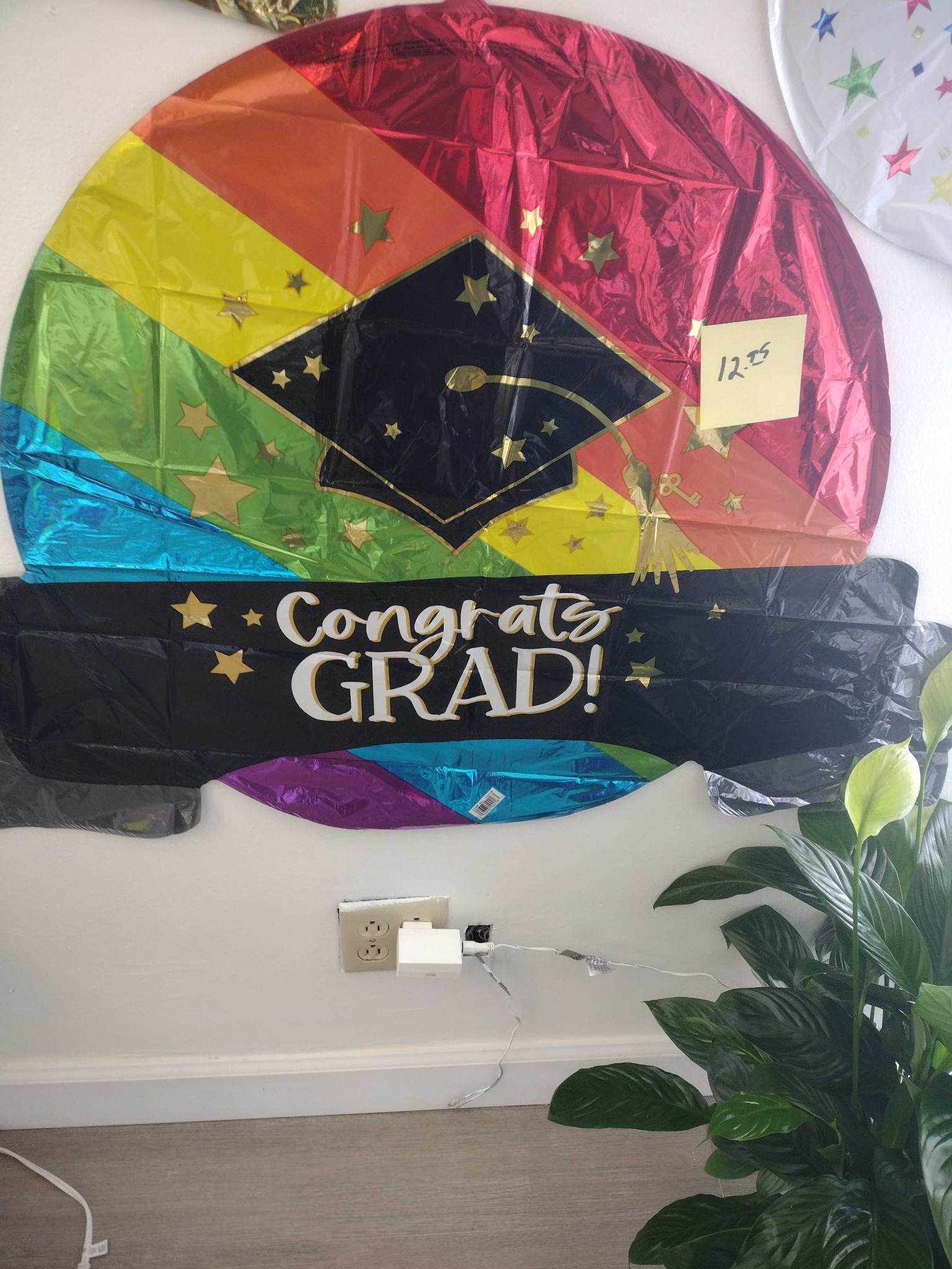 Congrats Grad! - 26in graduation mylar add to any balloon or flower bouquet.