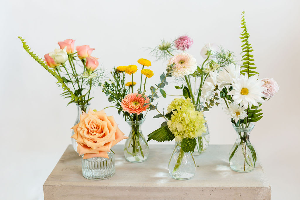 Pastel bud vase collection by Tandem Studio
