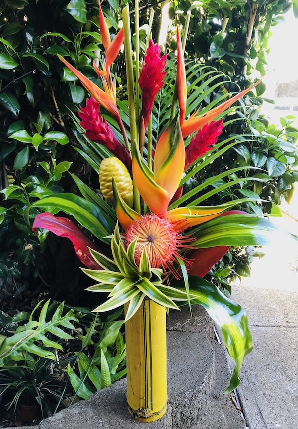 Bamboo Tropical arrangement in Pahoa, HI | Hawaiian Magic Flowers