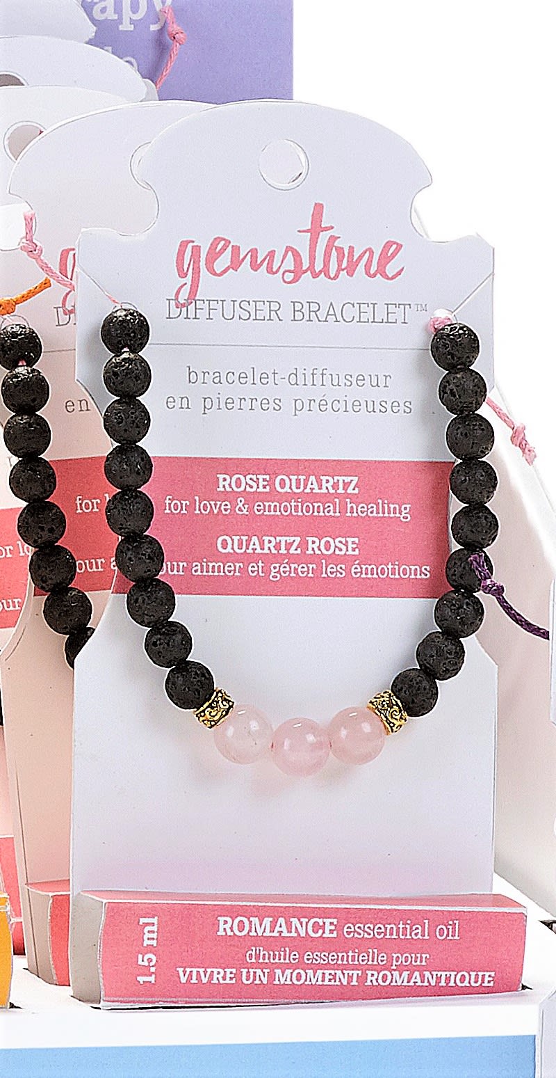 Bracelet Quartz, Bracelet or Rose, Aromathérapie, Bracelet