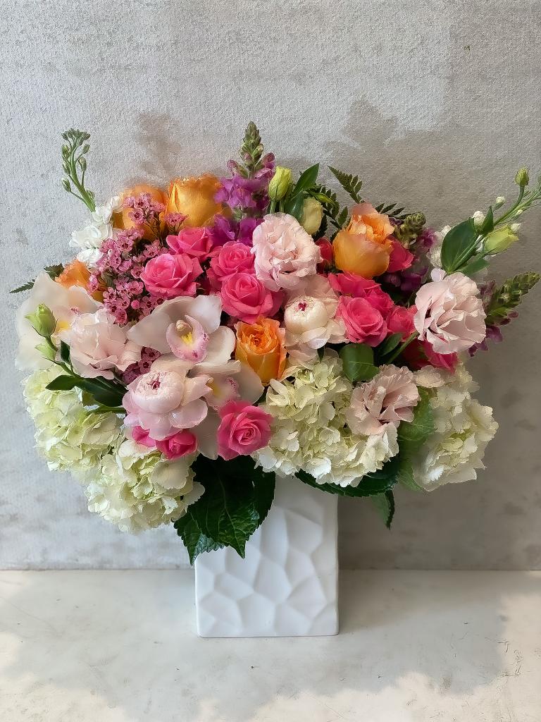 Peonies Orchids Roses - Standard - Your order will be arranged approximately as shown on our website