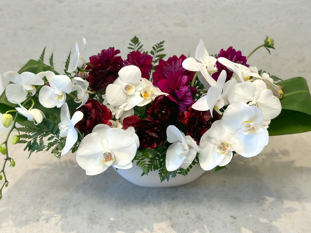 Luxury Orchids Ranunculus - Standard - Your order will be arranged approximately as shown on our website