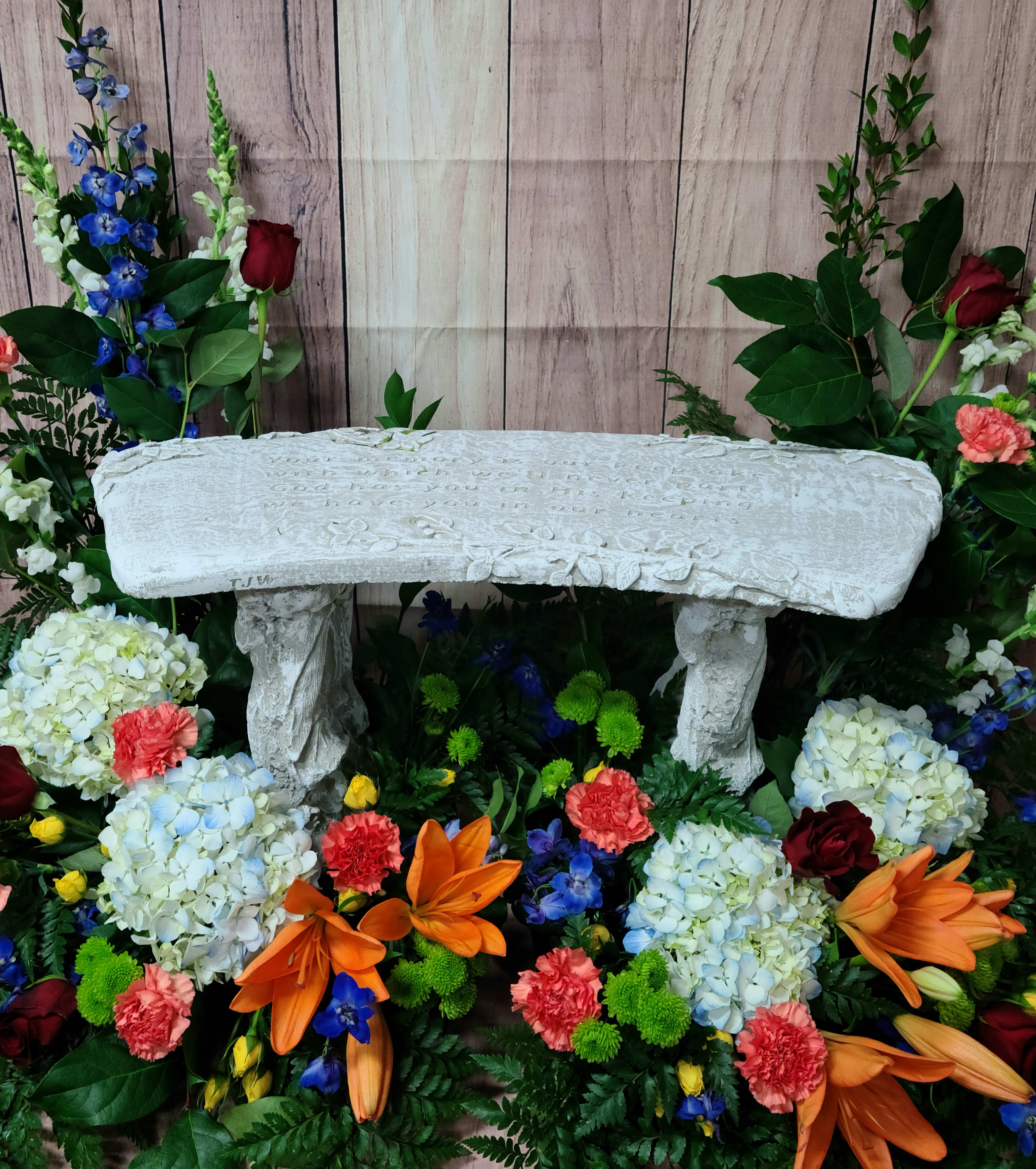 Floral bench hot sale