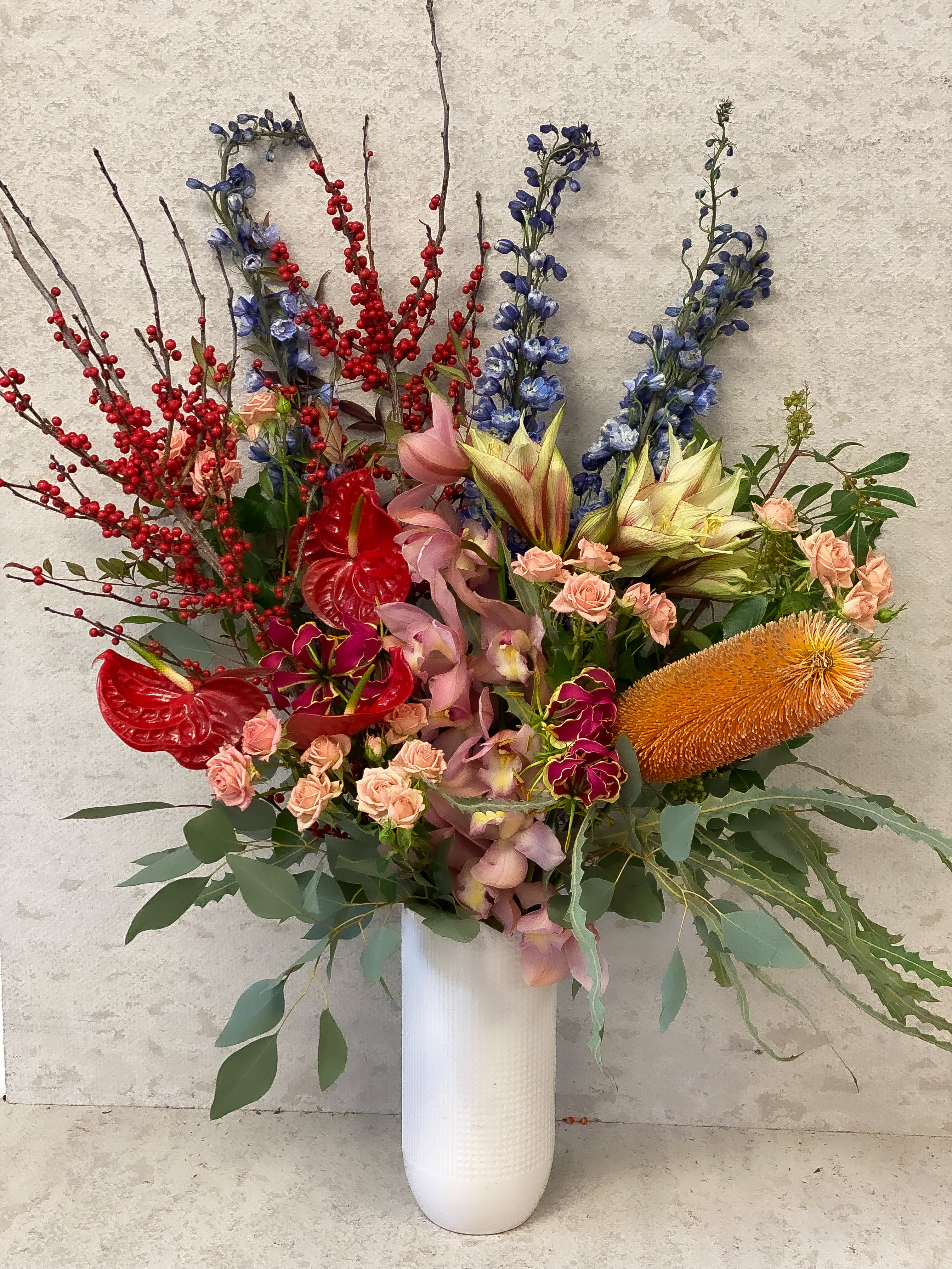Tropical Flowers  - Standard - Your order will be arranged approximately as shown on our website