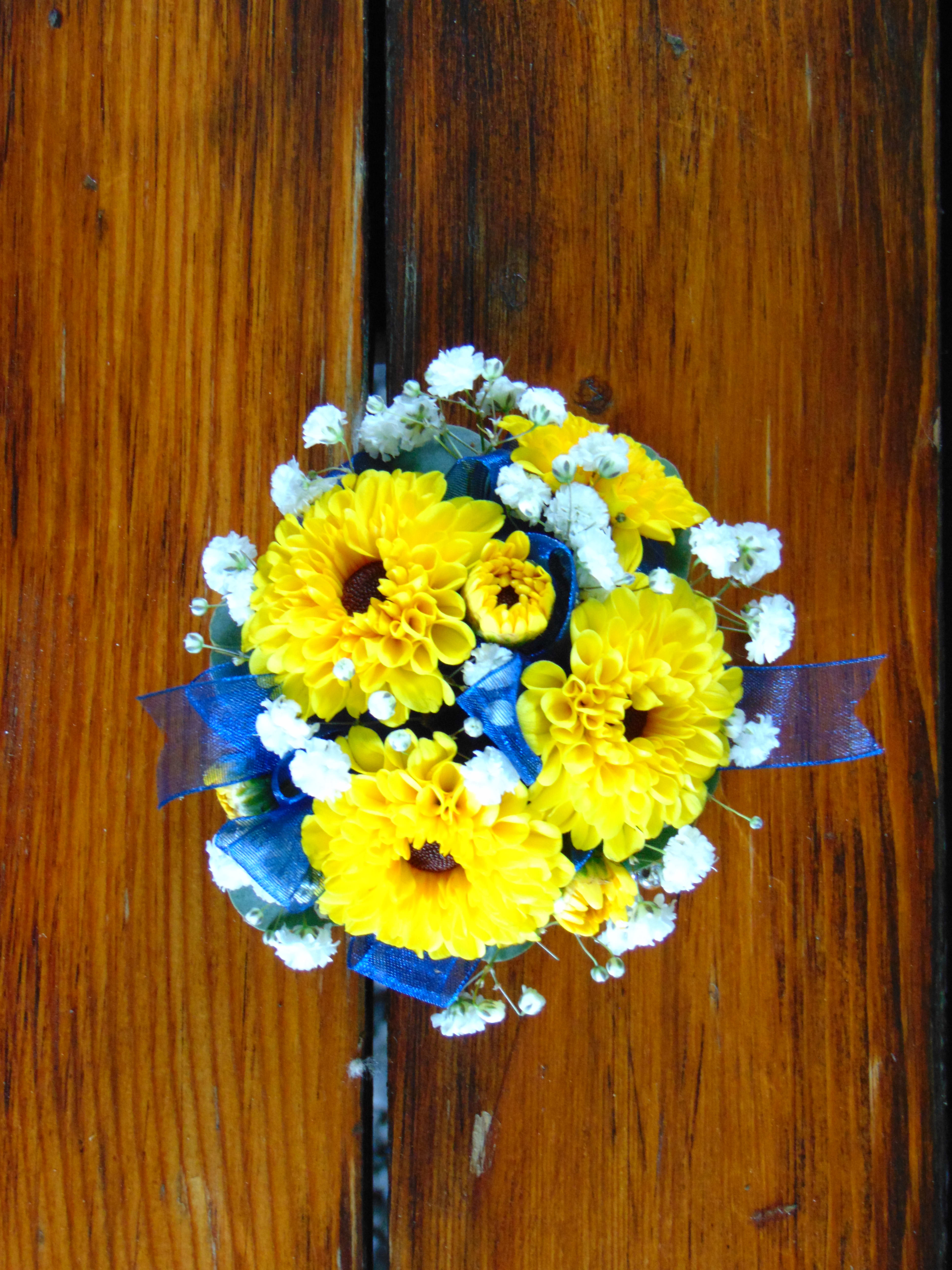 Sunflower wrist corsage cheap