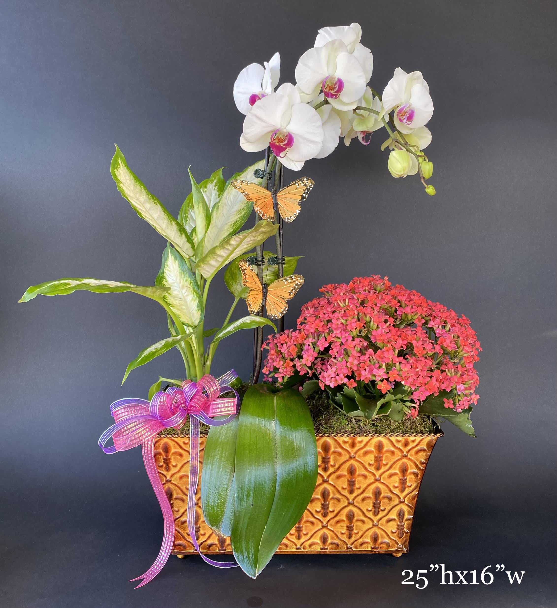 Precious Moments - &quot;Always enjoy the Precious Moments life has to offer&quot; Be aware that Orchids and Plant variations as well as their colors might be different due to availability.