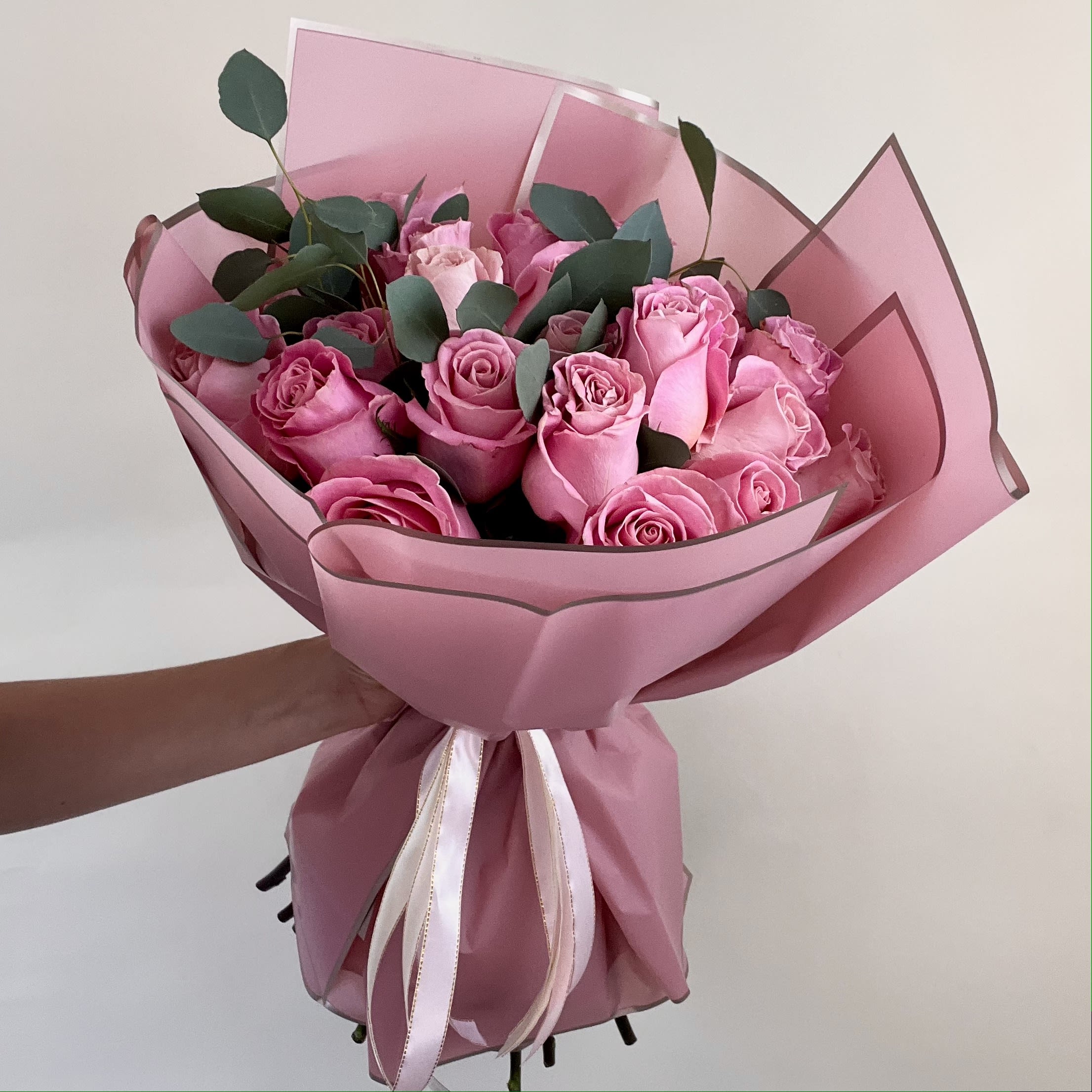 Two Dozen of Pink Premium Roses in Miami Beach, FL Nila's Flowers