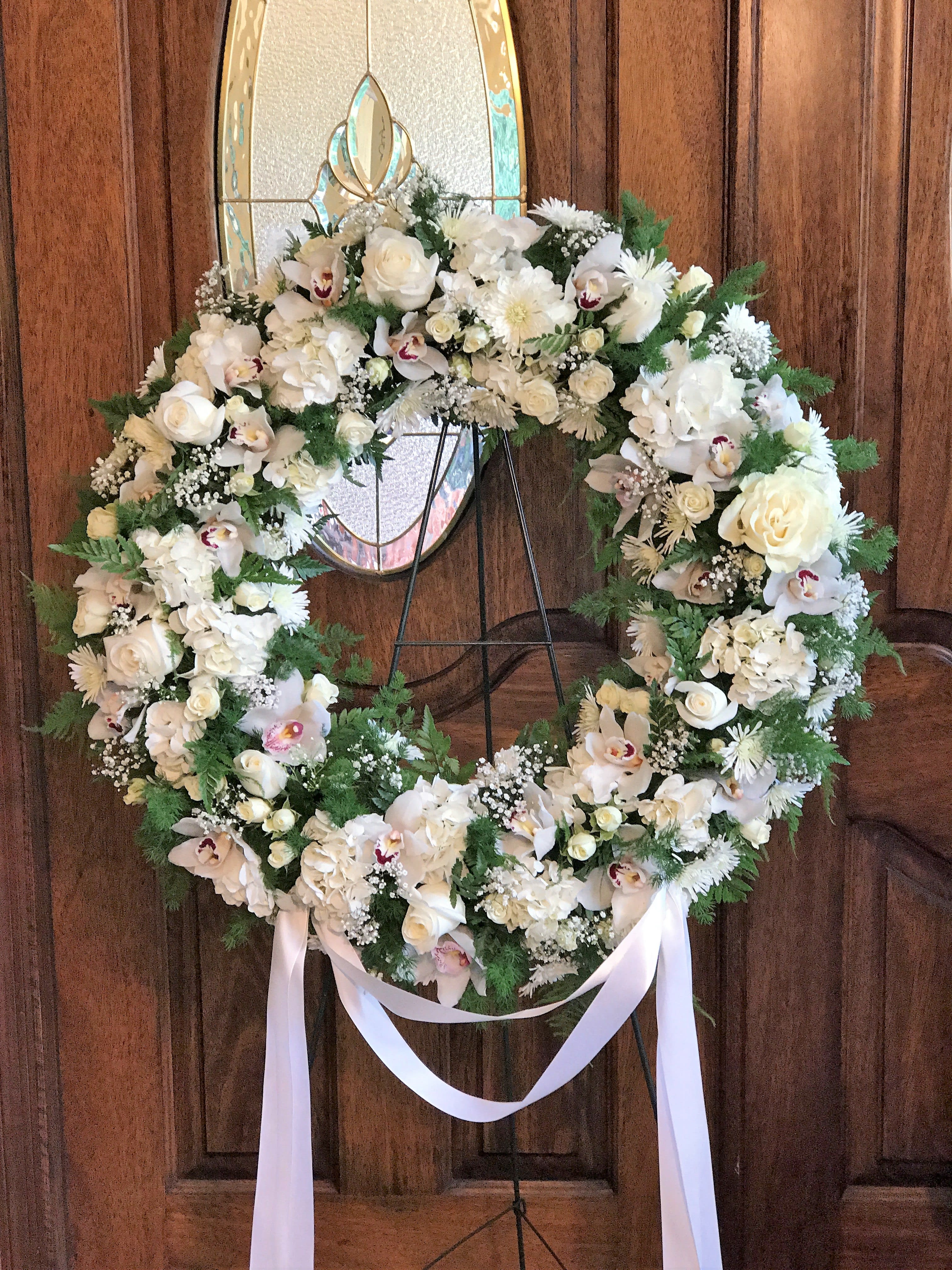 Peaceful Dreams Wreath - A beautiful wreath in whites &amp; soft pastel colors.