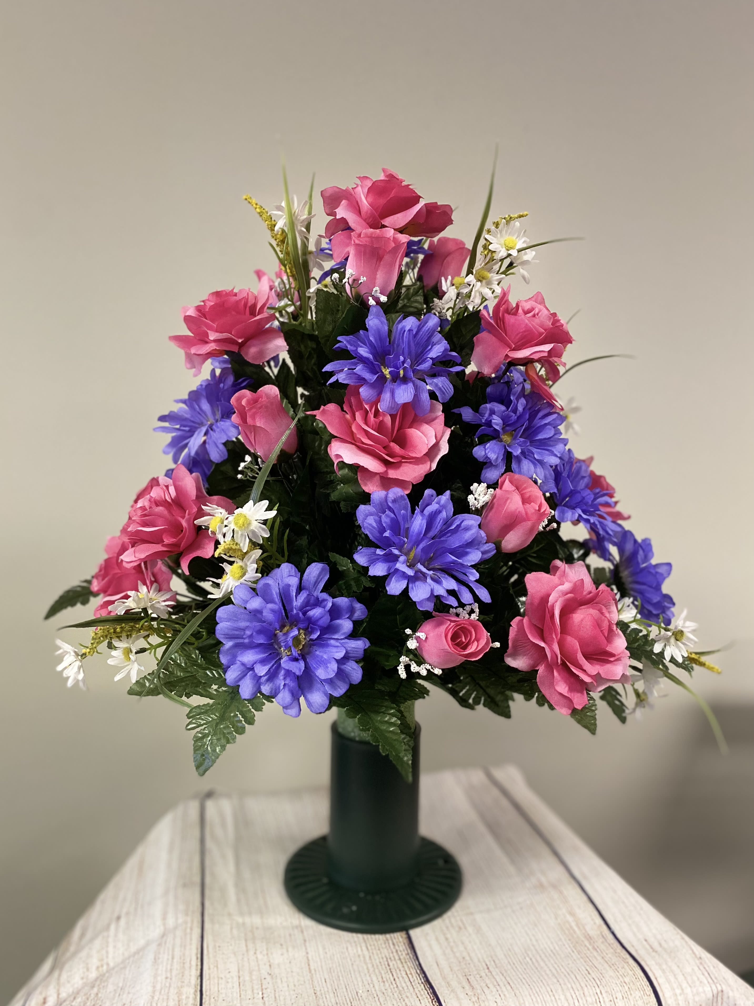 Cemetary Silk Cones by Lawrenceville Floral Designs