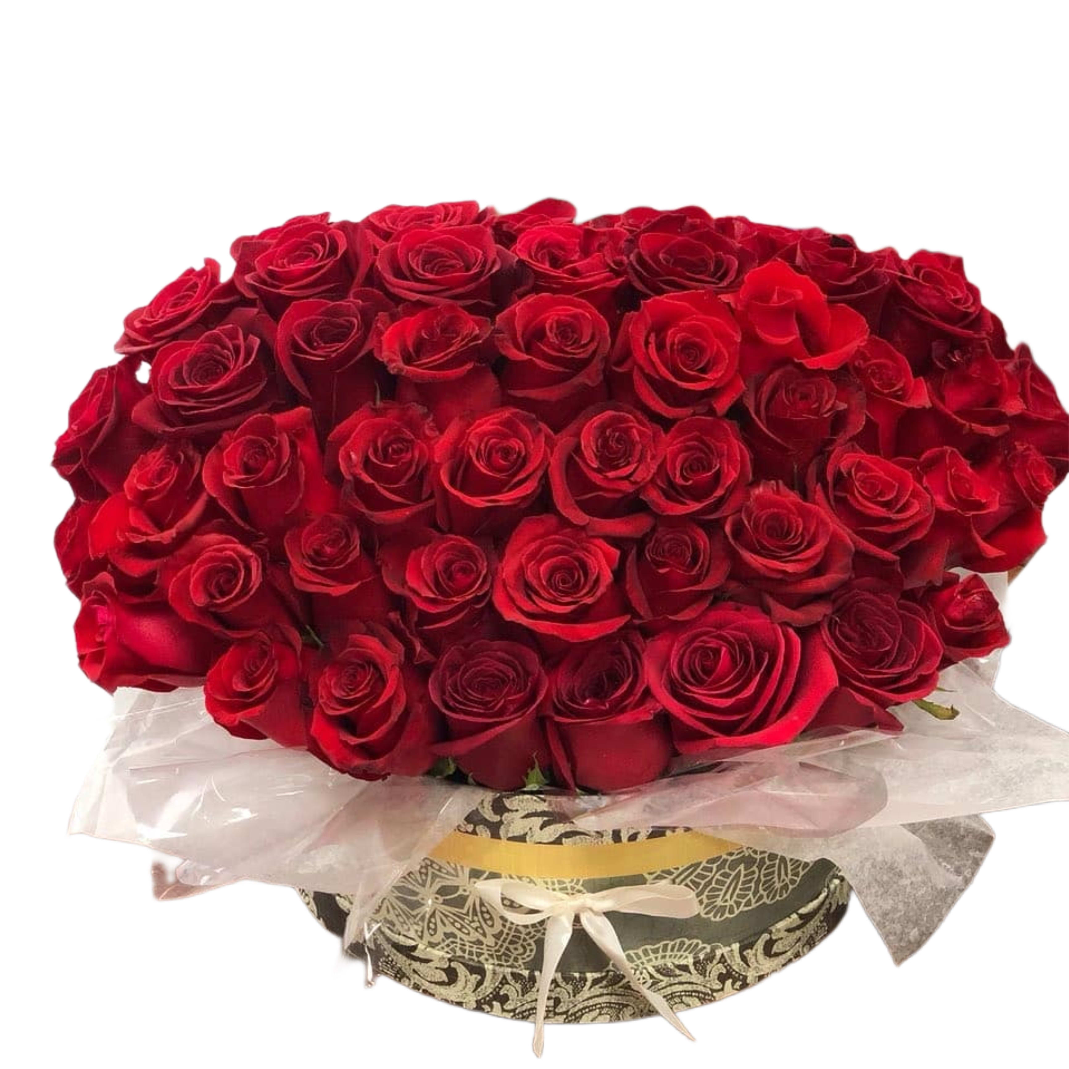 Let Me Count the Ways - Want to express your love and appreciation? What better way of doing so by a keep sake box of 75 and more roses telling her how much she means to you? Available in many different color roses, your choice. 