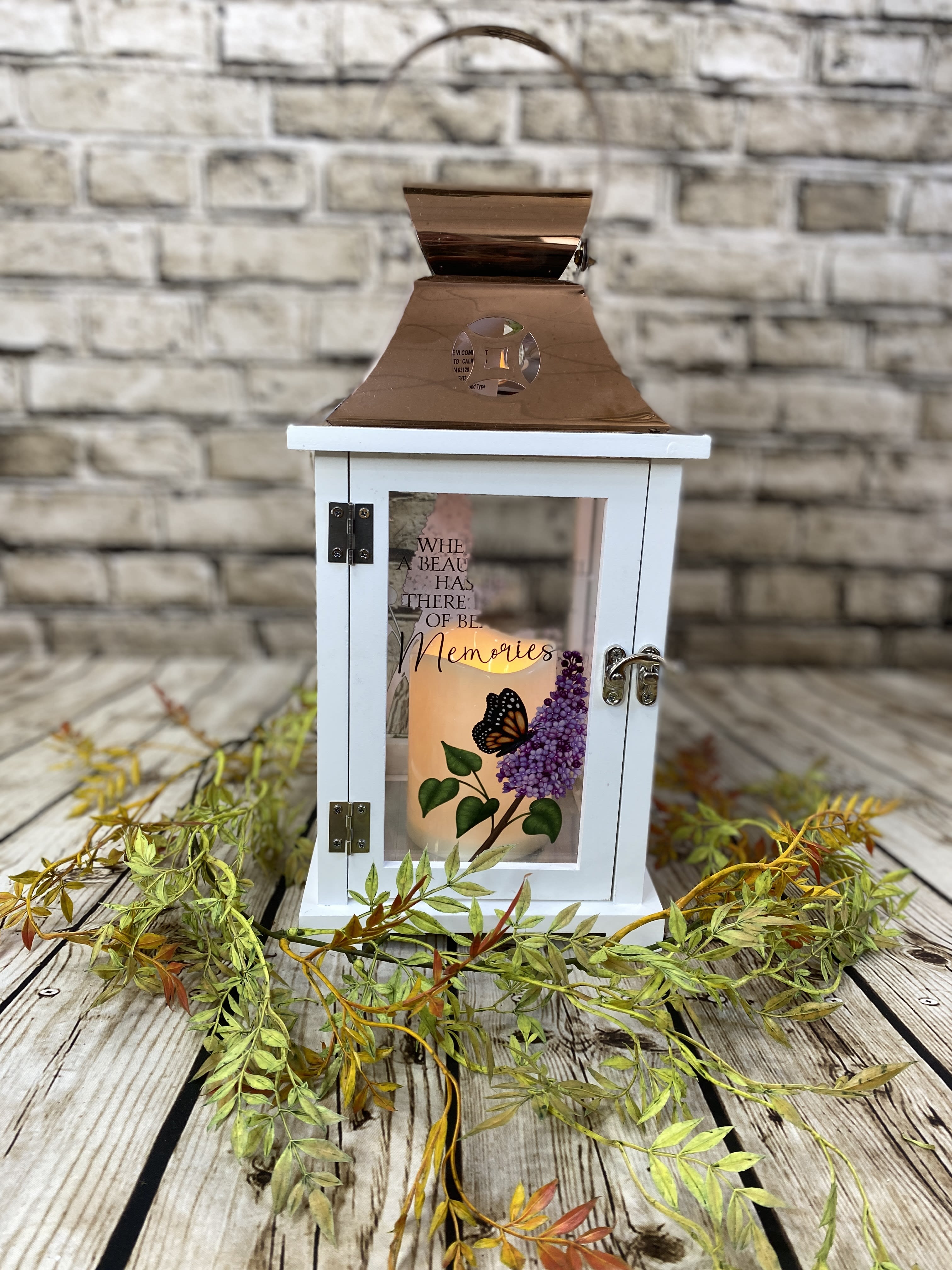 Beautiful Memories Sympathy Lantern in Stanley, WI Ele's Flowers