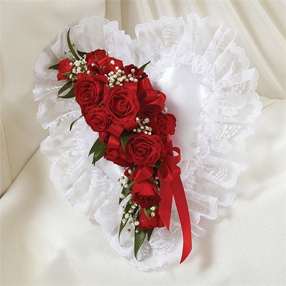 Satin heart shaped pillow 2025