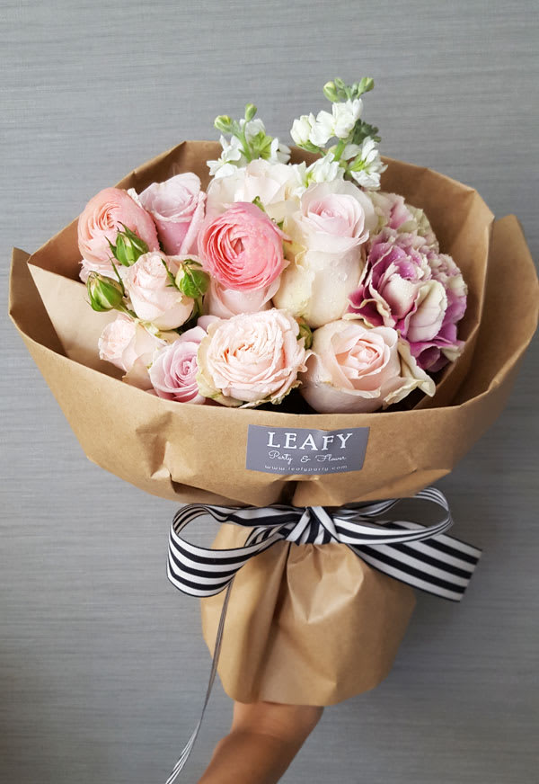 Pink Bloom Mini Bouquet by Leafy Floral Design
