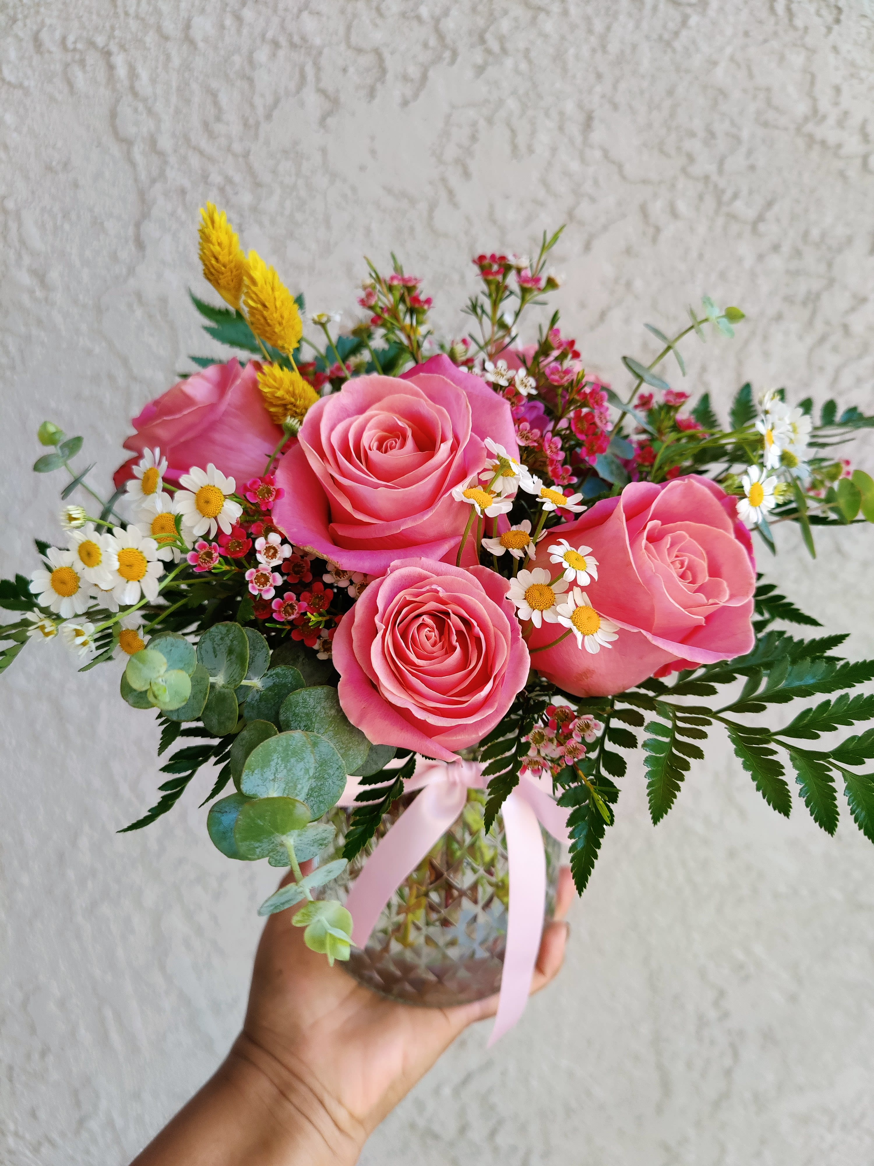 Pretty pink Rose Arrangement in Costa Mesa, CA Millan Flowers