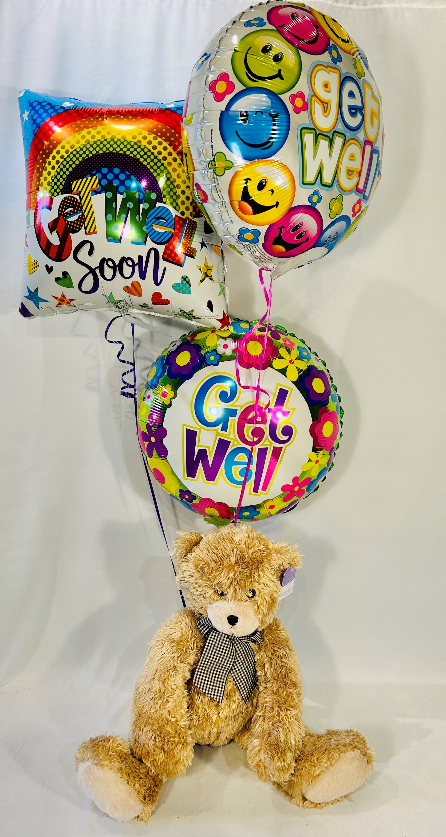 Get Well Mylar Balloon Bouquet & Bear in Huntington, WV