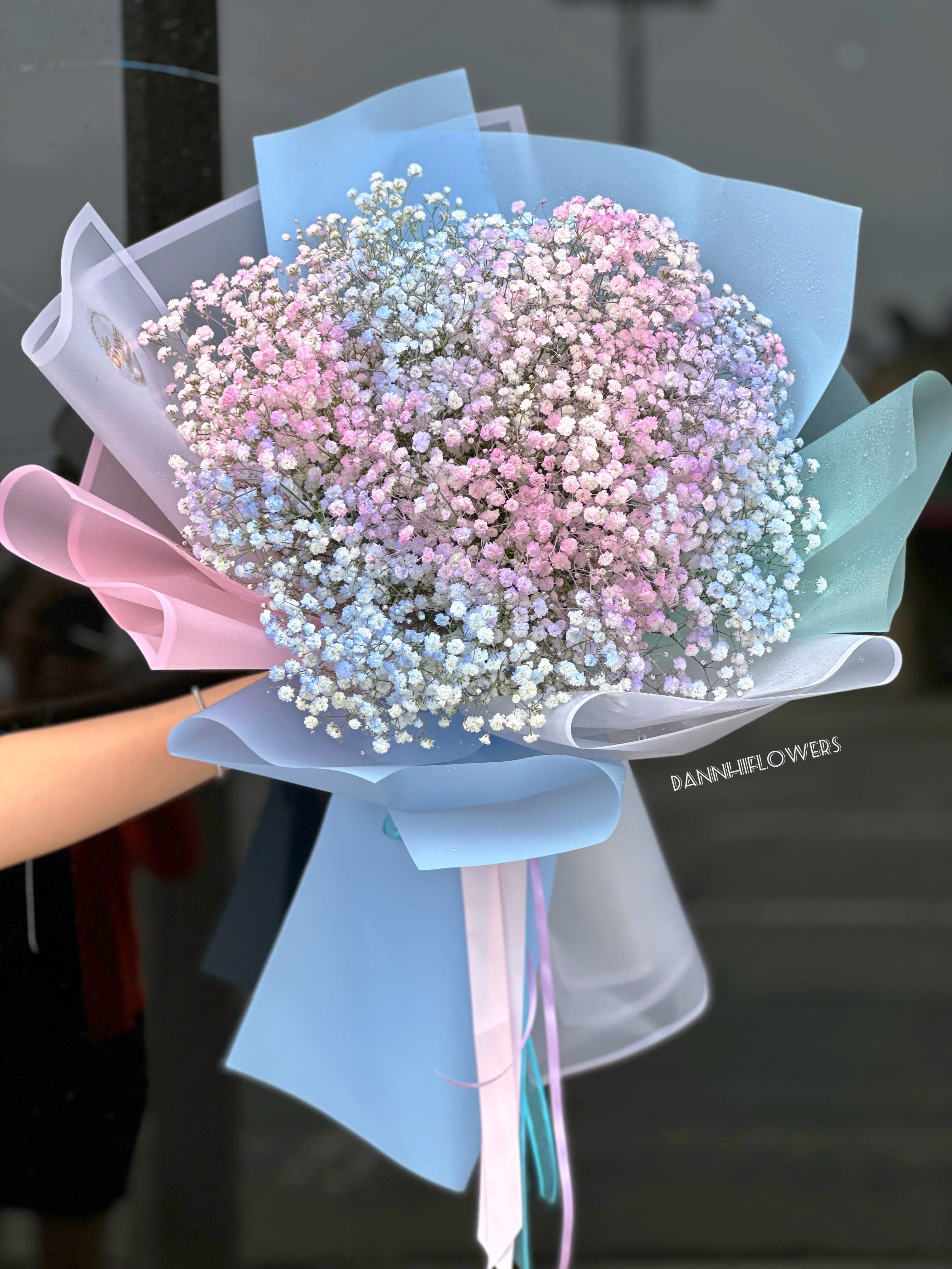 Baby’s breath pink and blue