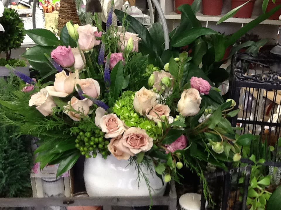 Heart Song! - A heart song melody of shades of pink flowers with lush greeney