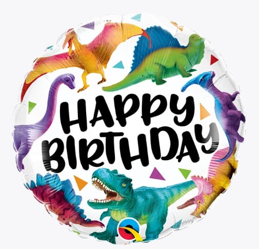 Dino Mylar Birthday Balloon - Dino Mylar Birthday Balloon