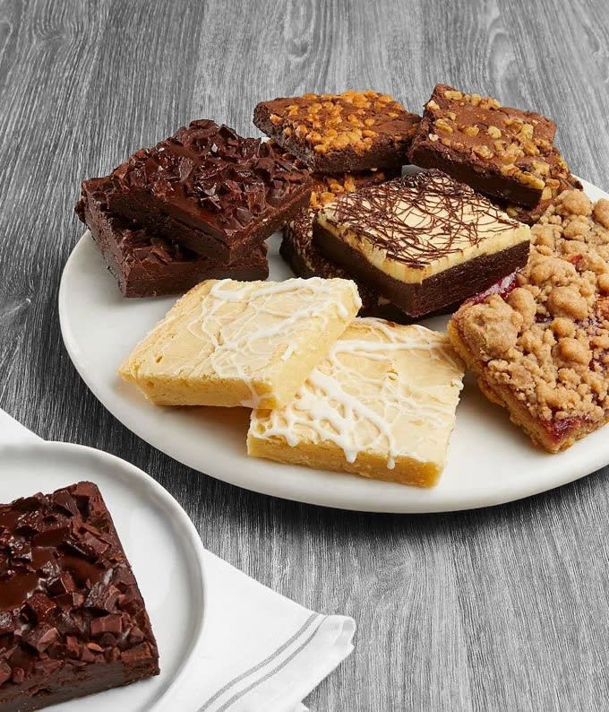 Brownie Gift Basket - Send some seriously delicious brownies to their doorstep! Their jaw will drop when they unbox a dozen gourmet brownies.