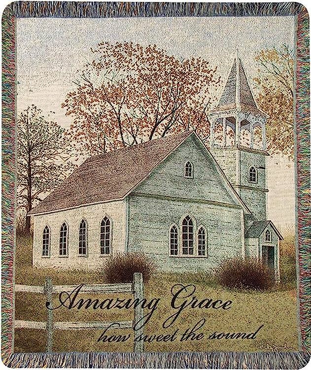 Amazing Grace Folded Afghan - A folded afghan is a wonderful gift to celebrate and remember a life well lived.  *To ensure availability, afghan orders require a 24 hour notice as they may not be available until the next business day.  Size: 50&quot; x 60&quot;