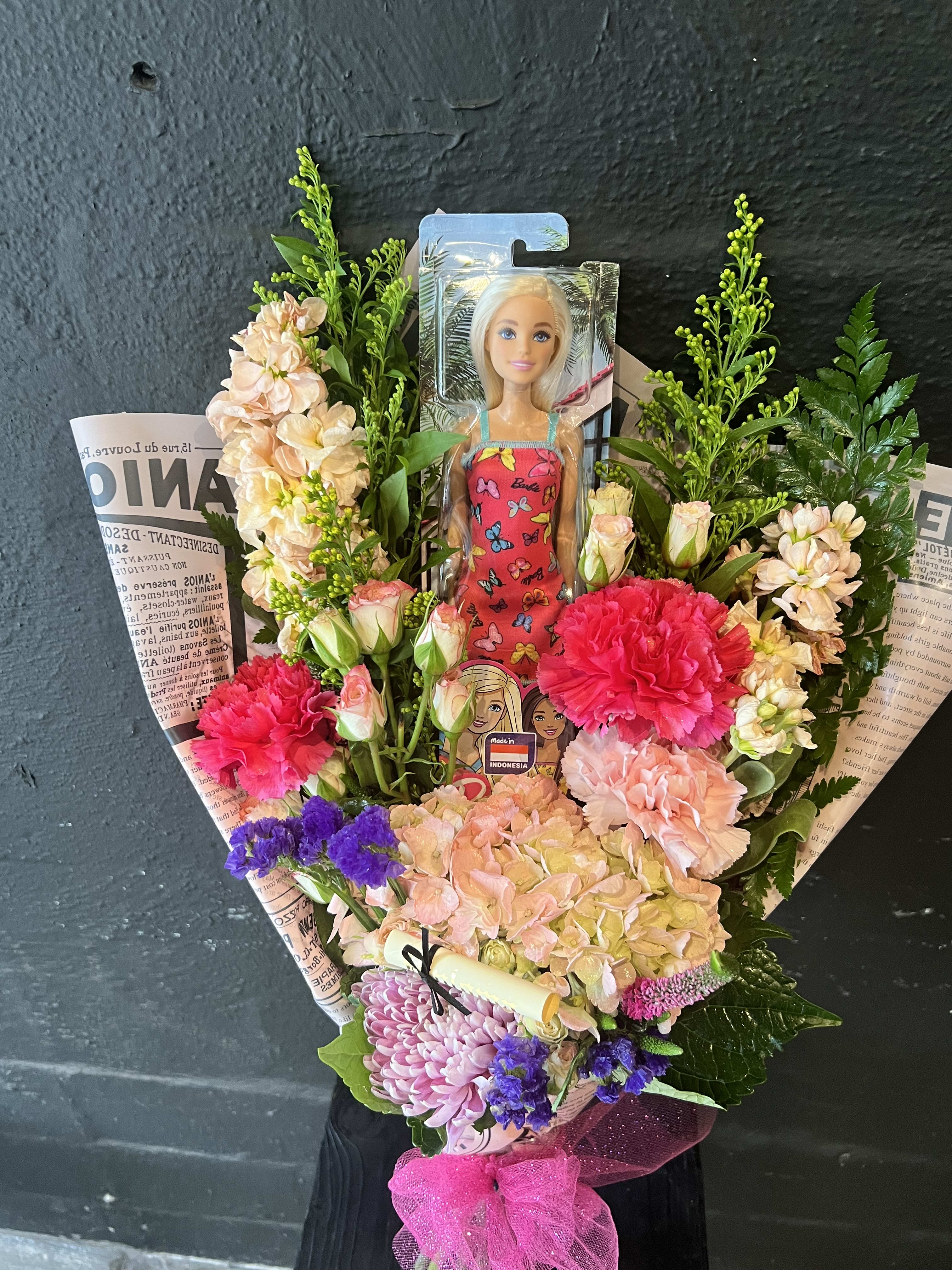 Barbie bouquet best sale