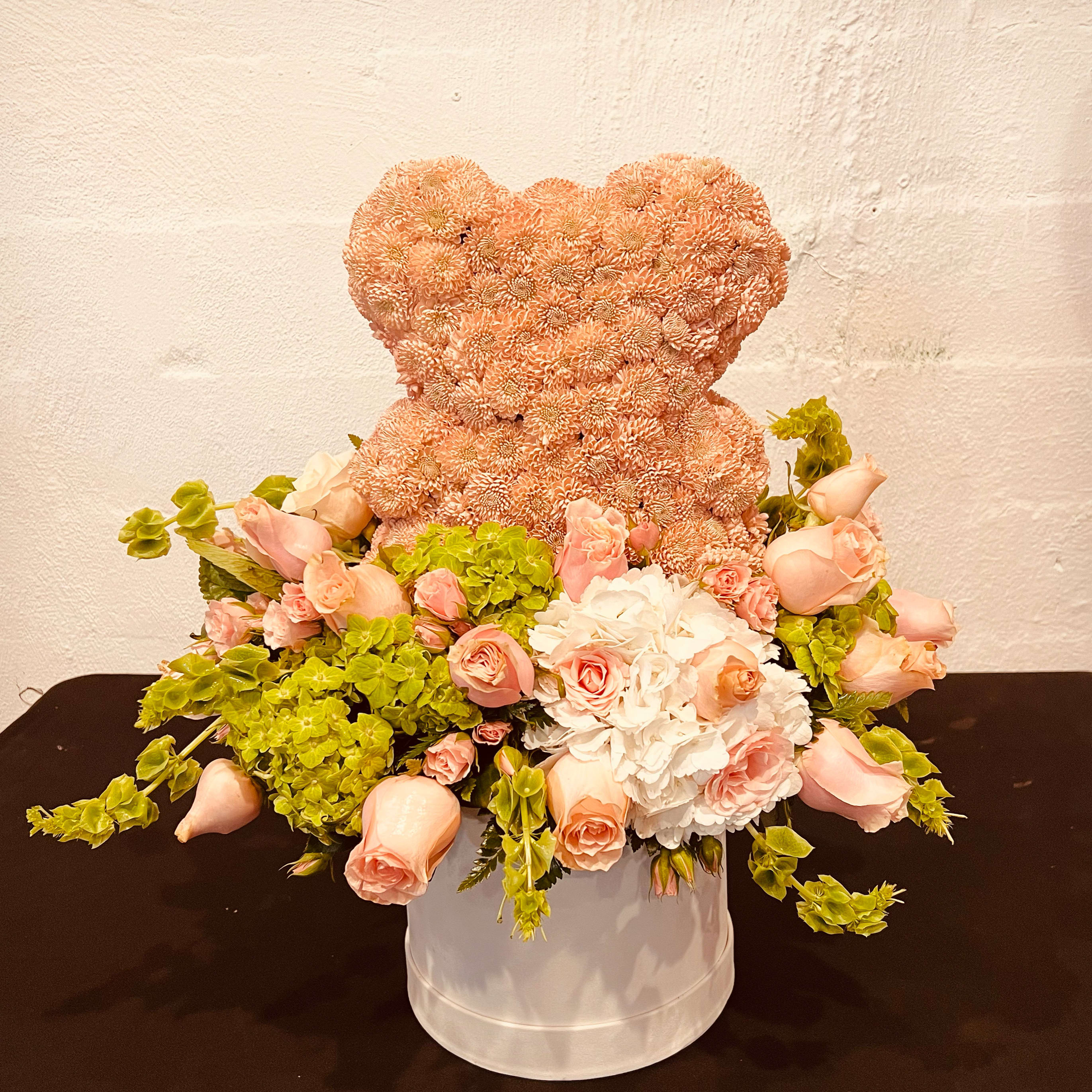 Bear on a bucket by Flower Studio San Diego