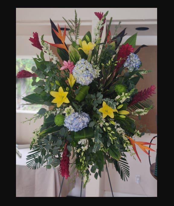 Tropical Hawaiian Sympathy Floral by Barrio Logan Florist - Flower arrangement