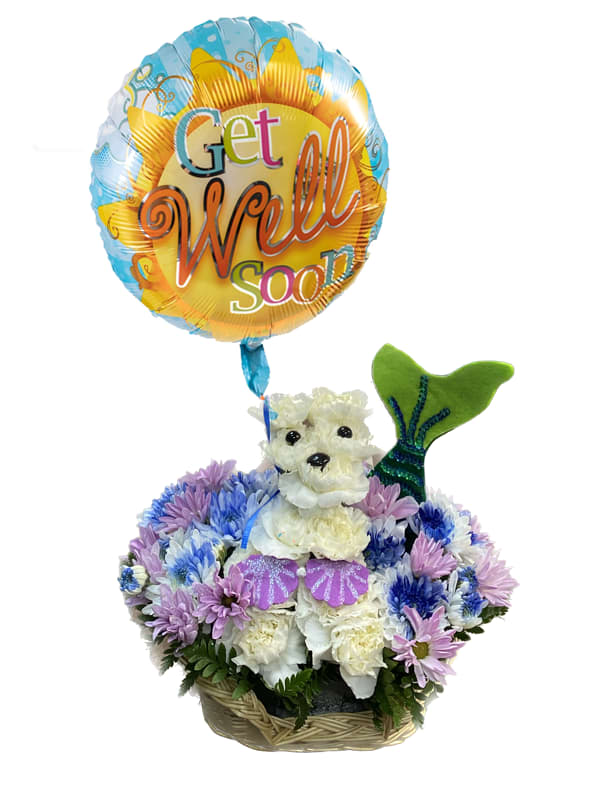Seaside Mermaid Dog - Seaside Mermaid Dog W/ Balloon (based on occasion) 