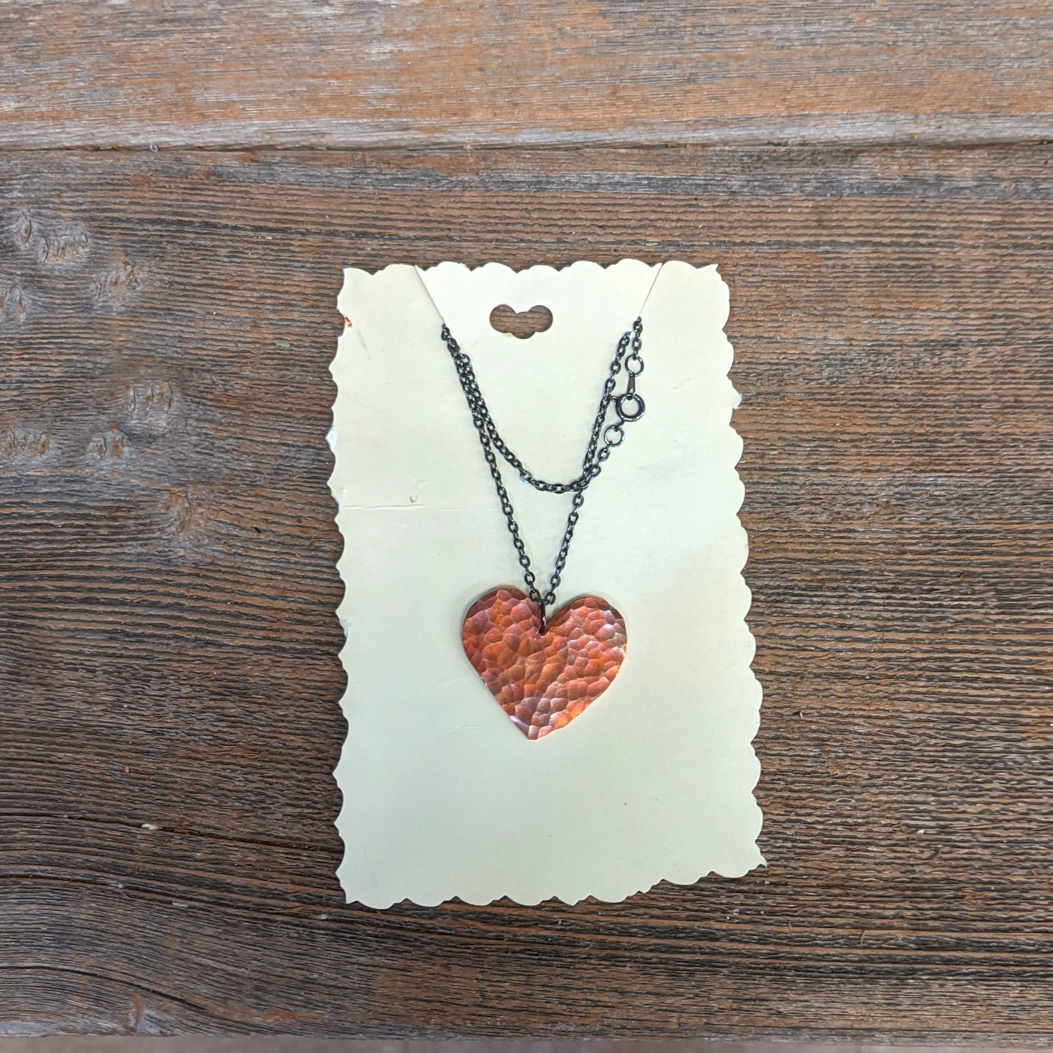 Copper heart necklace on sale