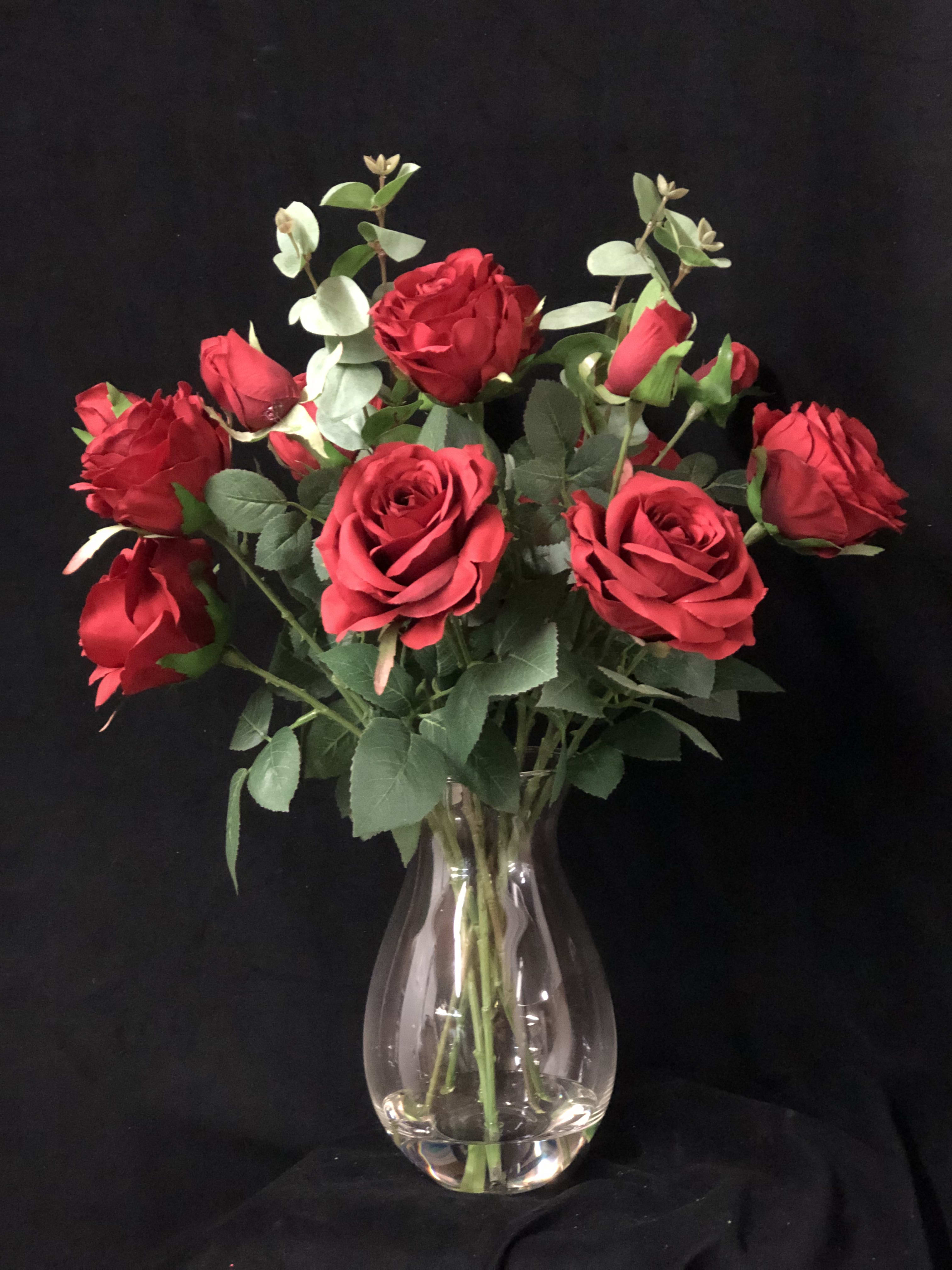 Red silk flower on sale arrangements